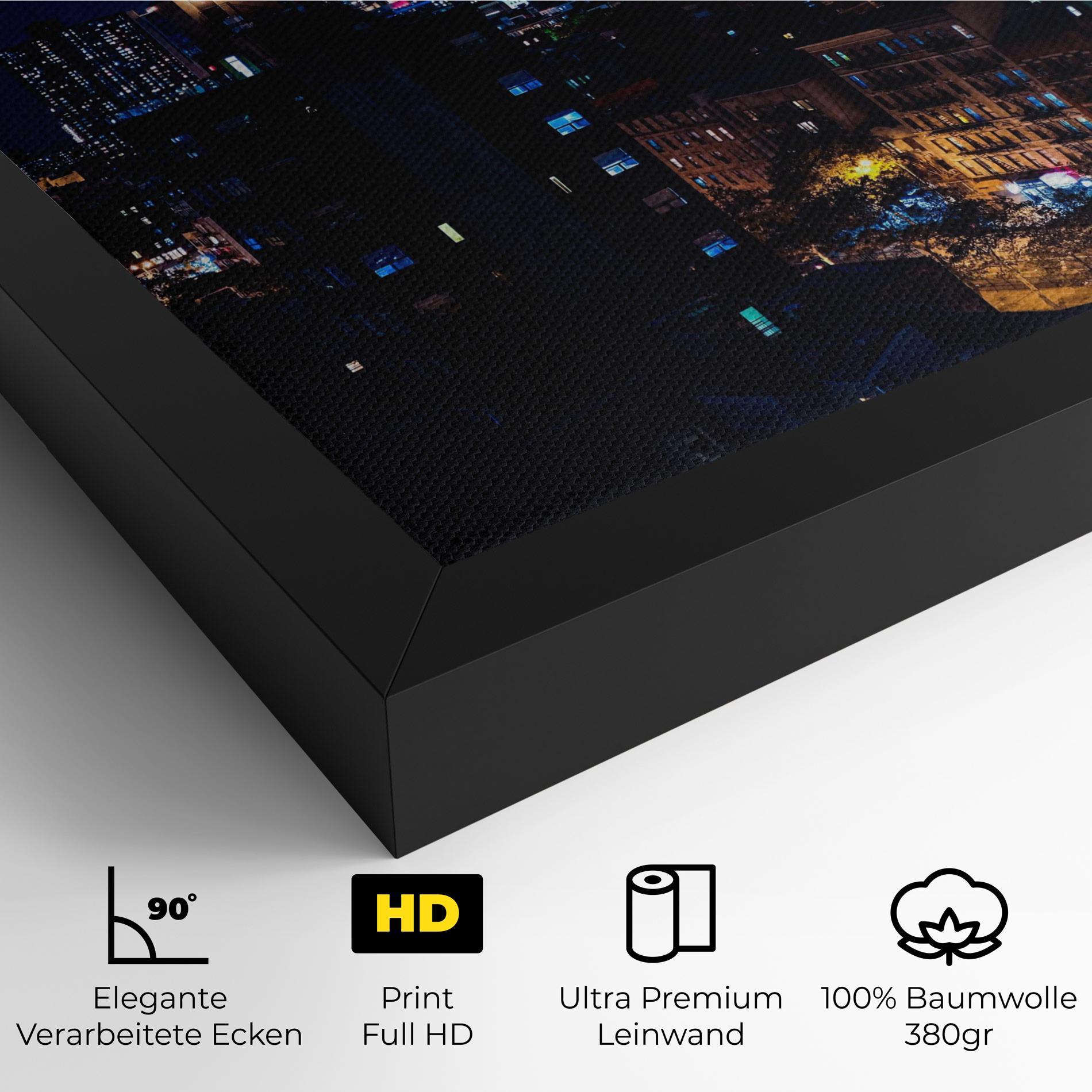 Leinwandbild Blue Light City mockup 4