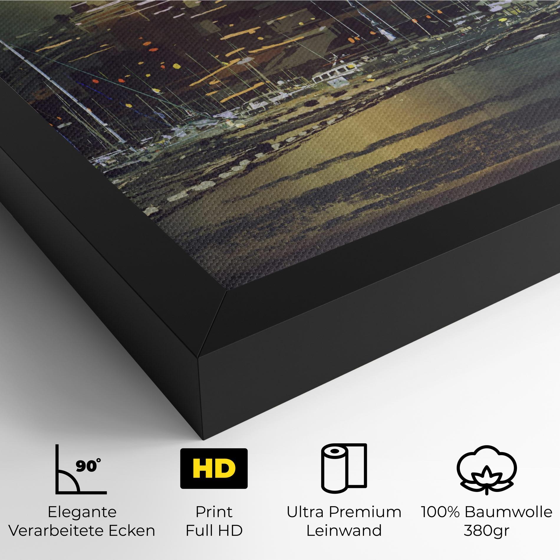 Leinwandbild City Port mockup 4