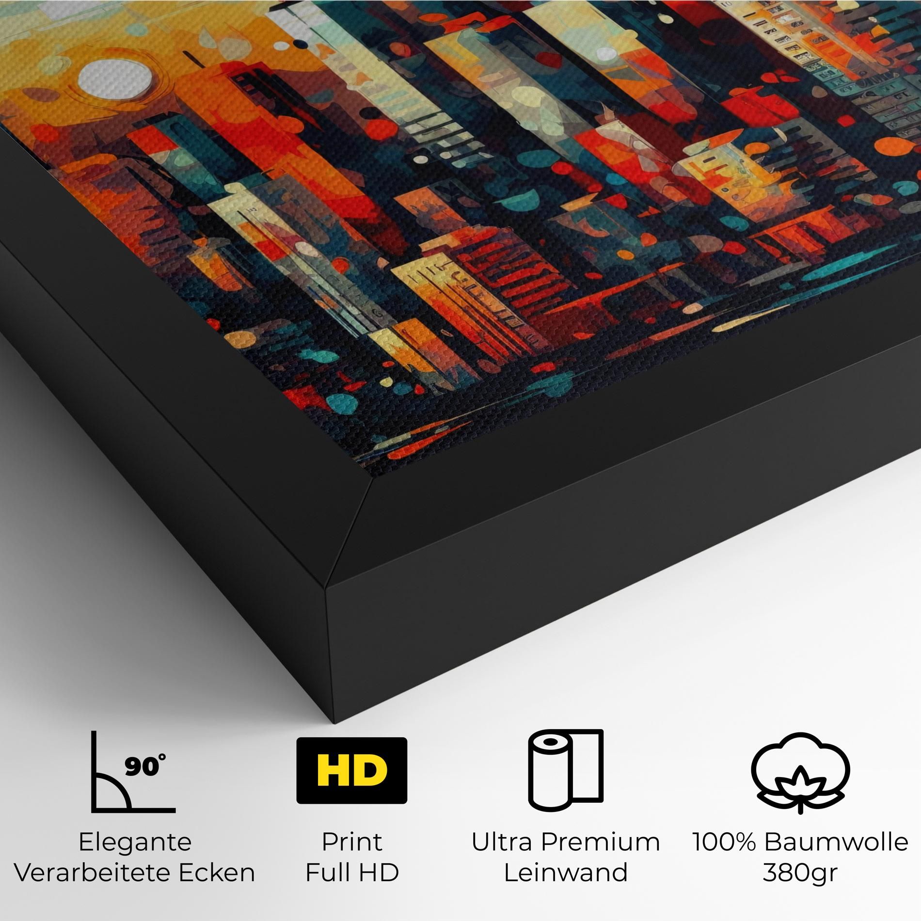 Colorful City Painting mockup 4