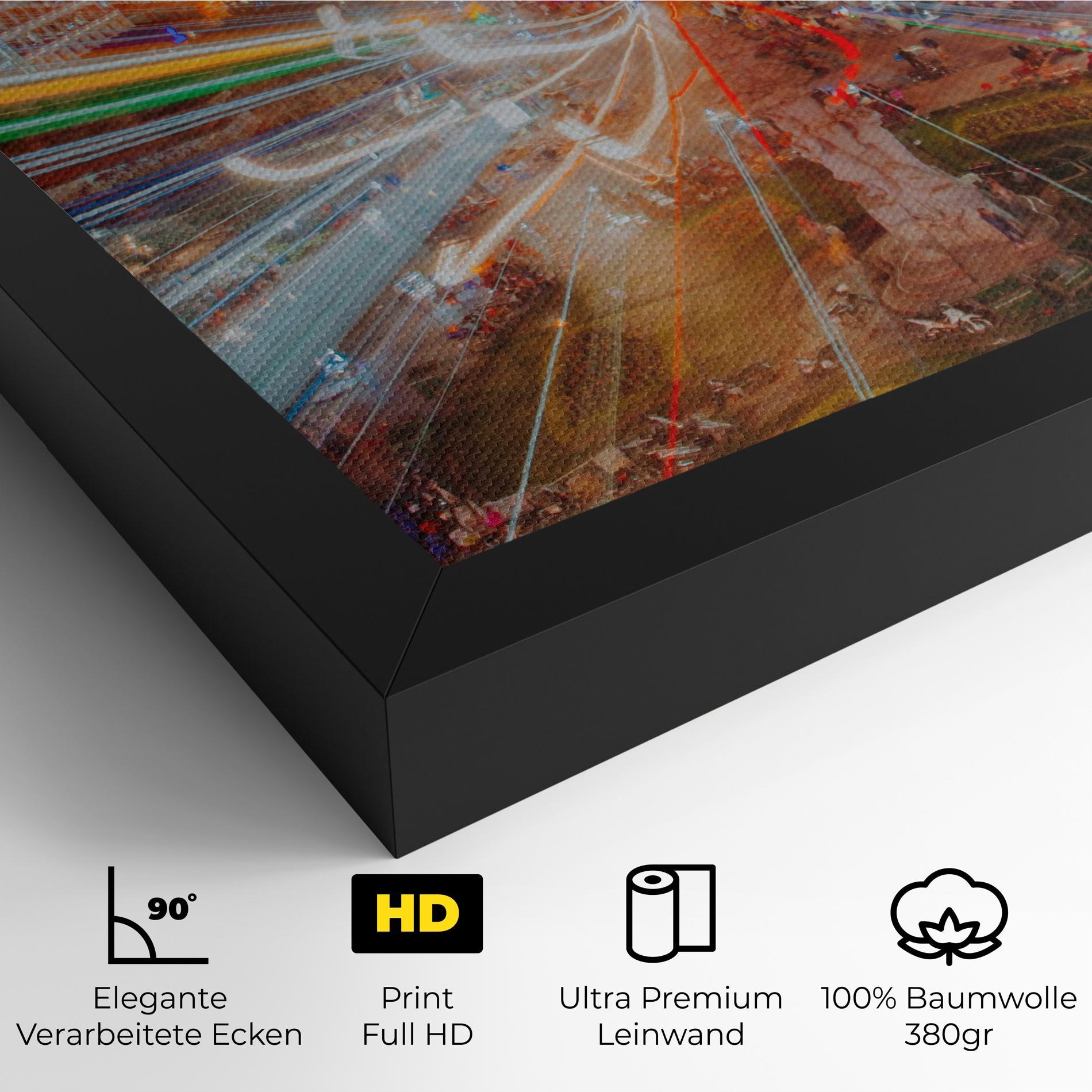 Leinwandbild Colorful Light City mockup 4