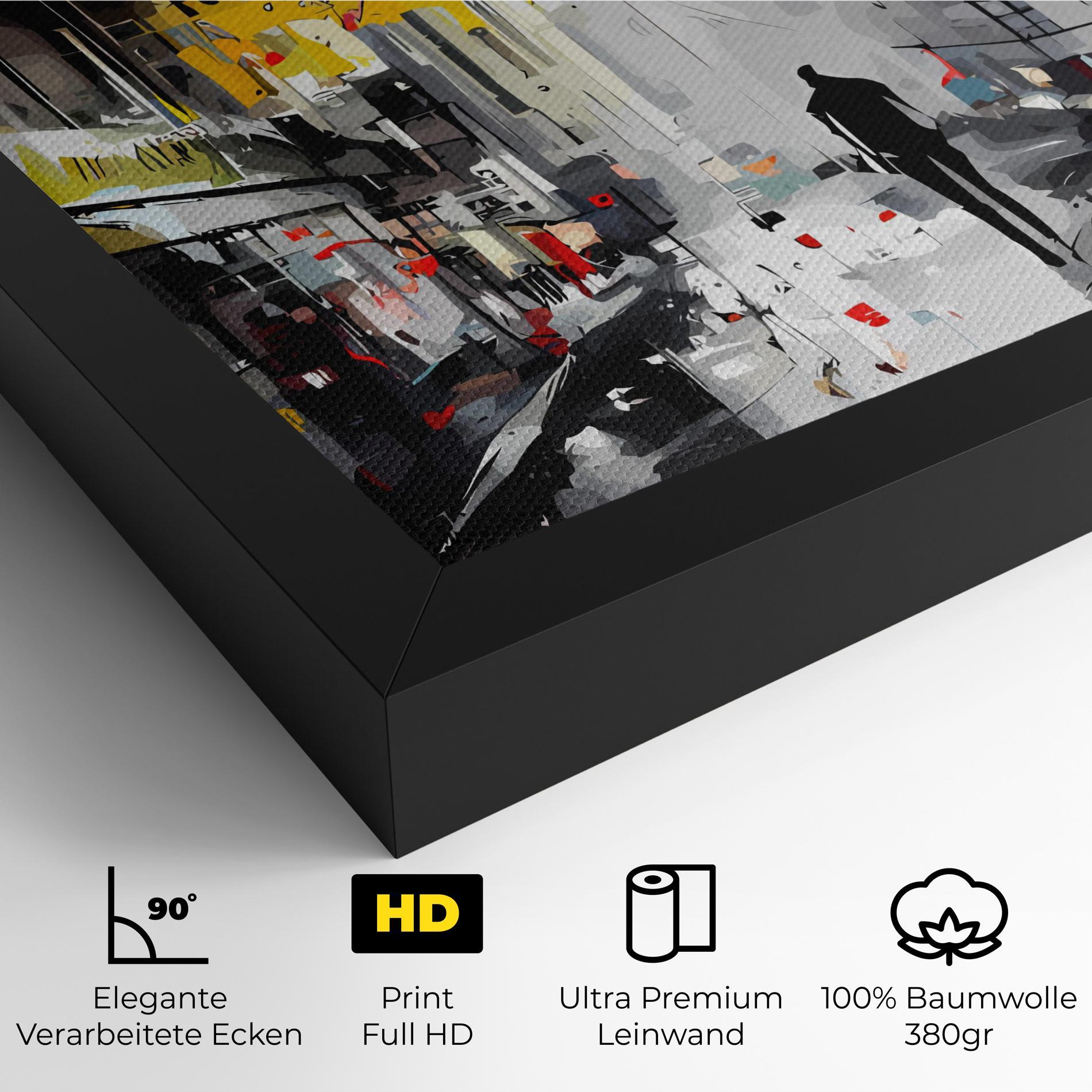 Leinwandbild Grunge City Art mockup 4