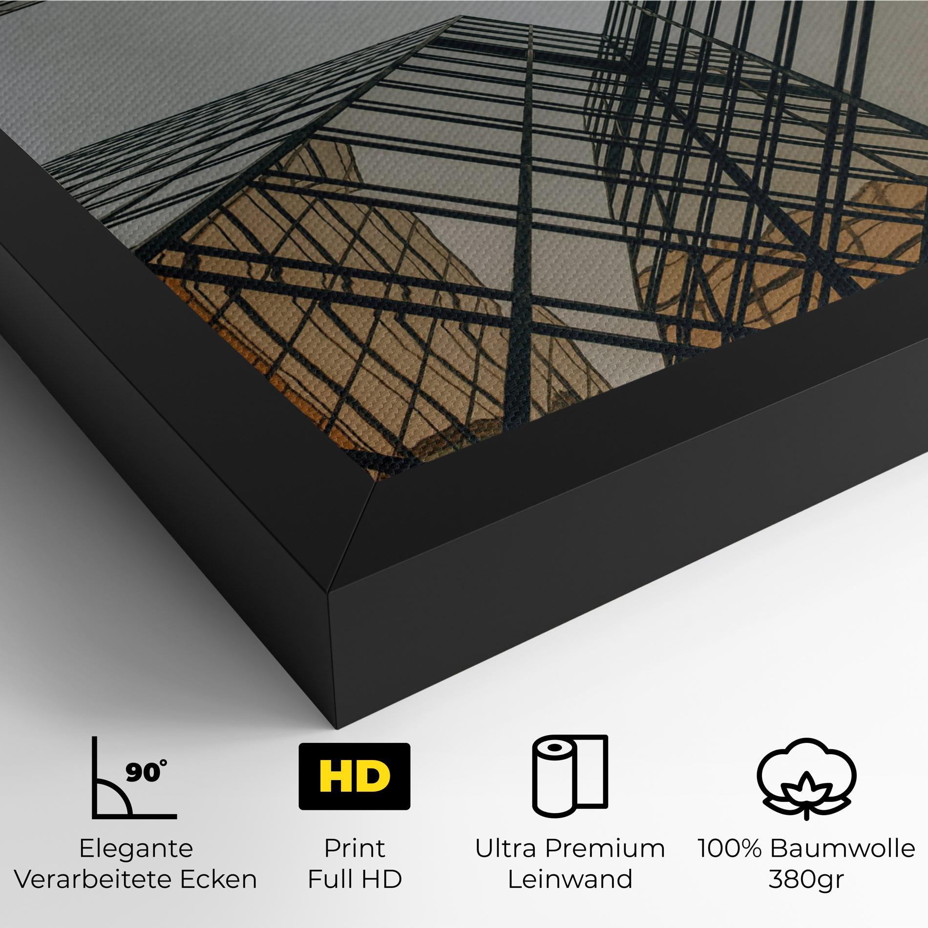 Leinwandbild Orange Glass Building mockup 4