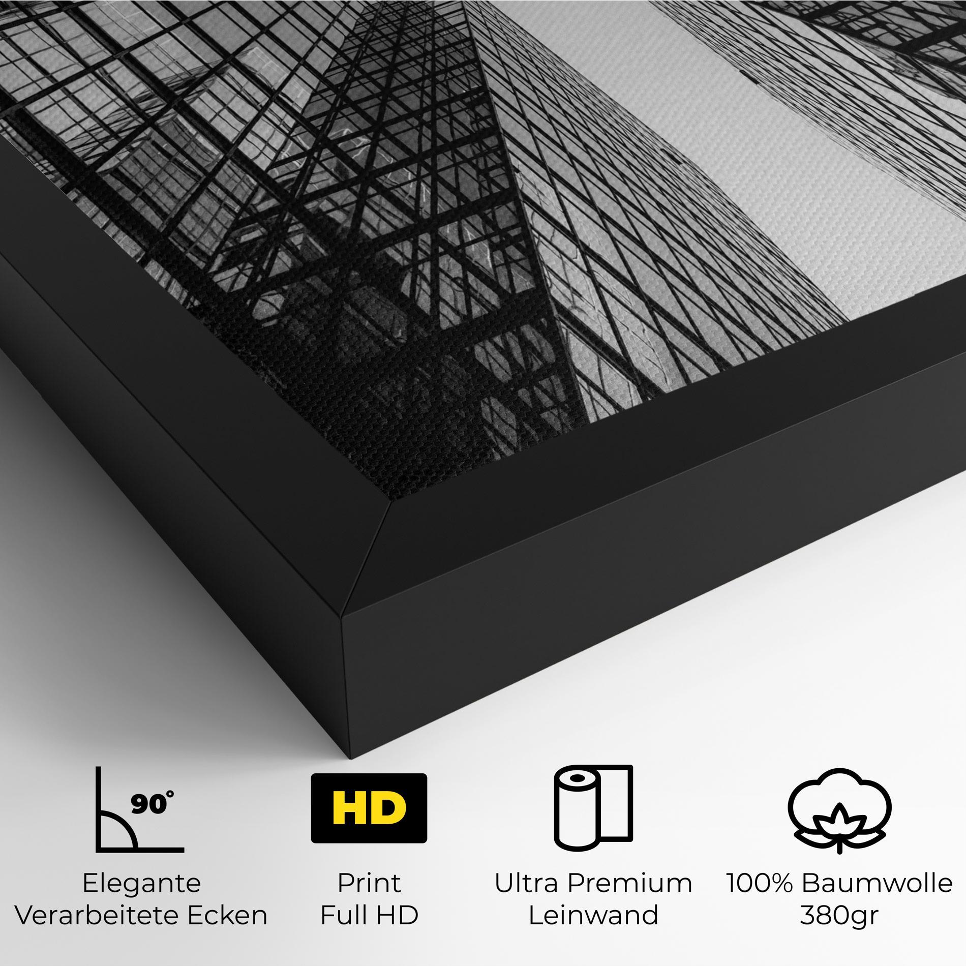 Leinwandbild Plane Grey Building mockup 4