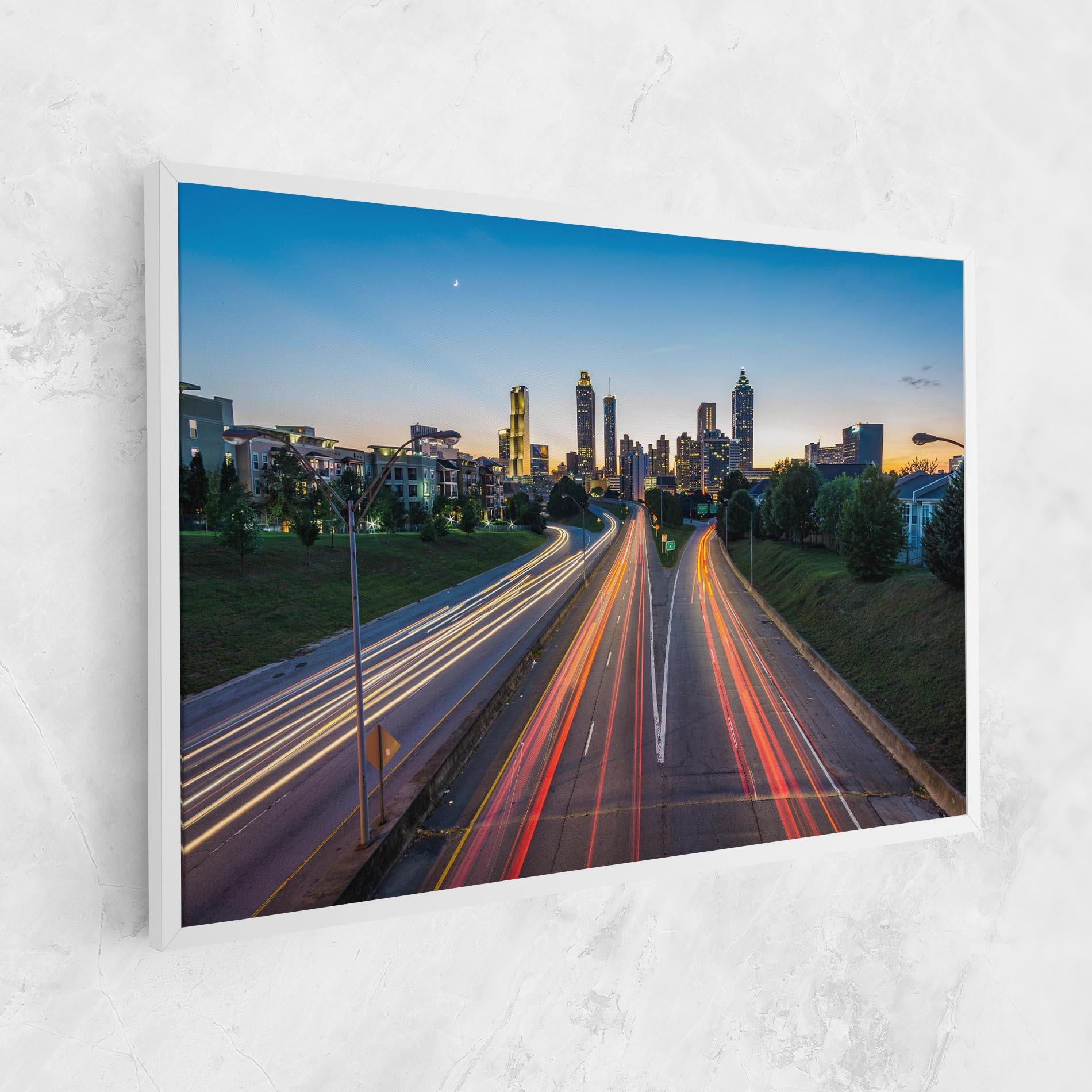 Leinwandbild Car Lights City mockup 1