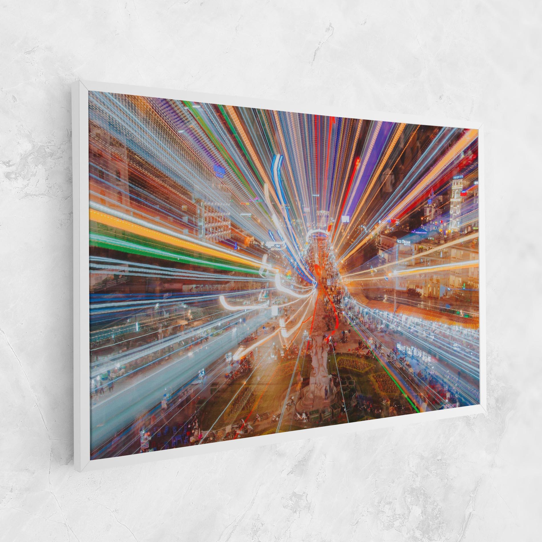 Leinwandbild Colorful Light City mockup 1