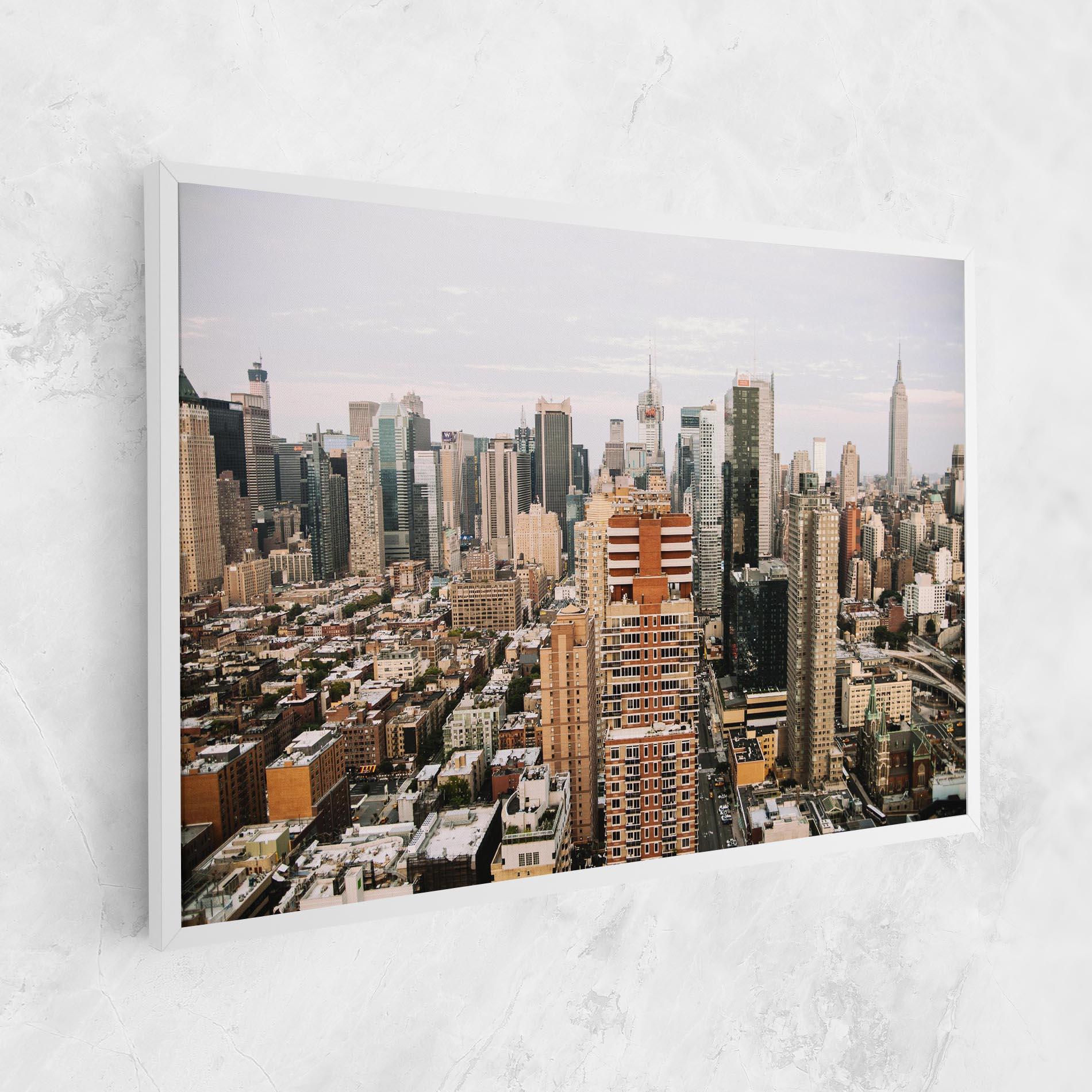 Leinwandbild Cream Orange Building mockup 1