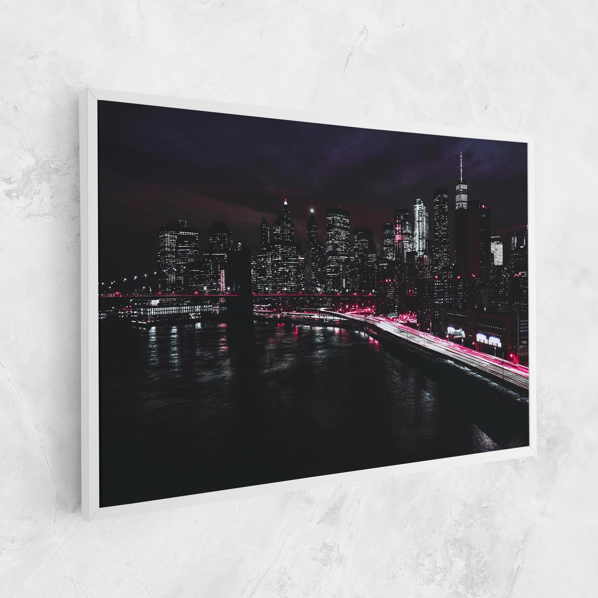 Leinwandbild Pink Light City mockup 1
