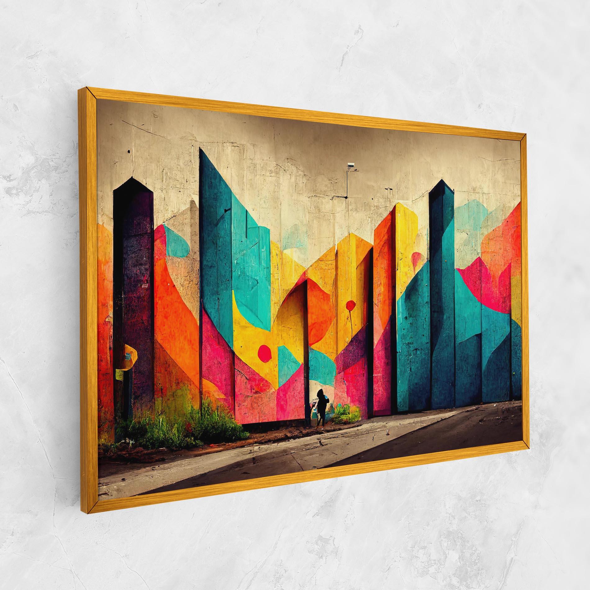 Leinwandbild Abstract City Color mockup 1