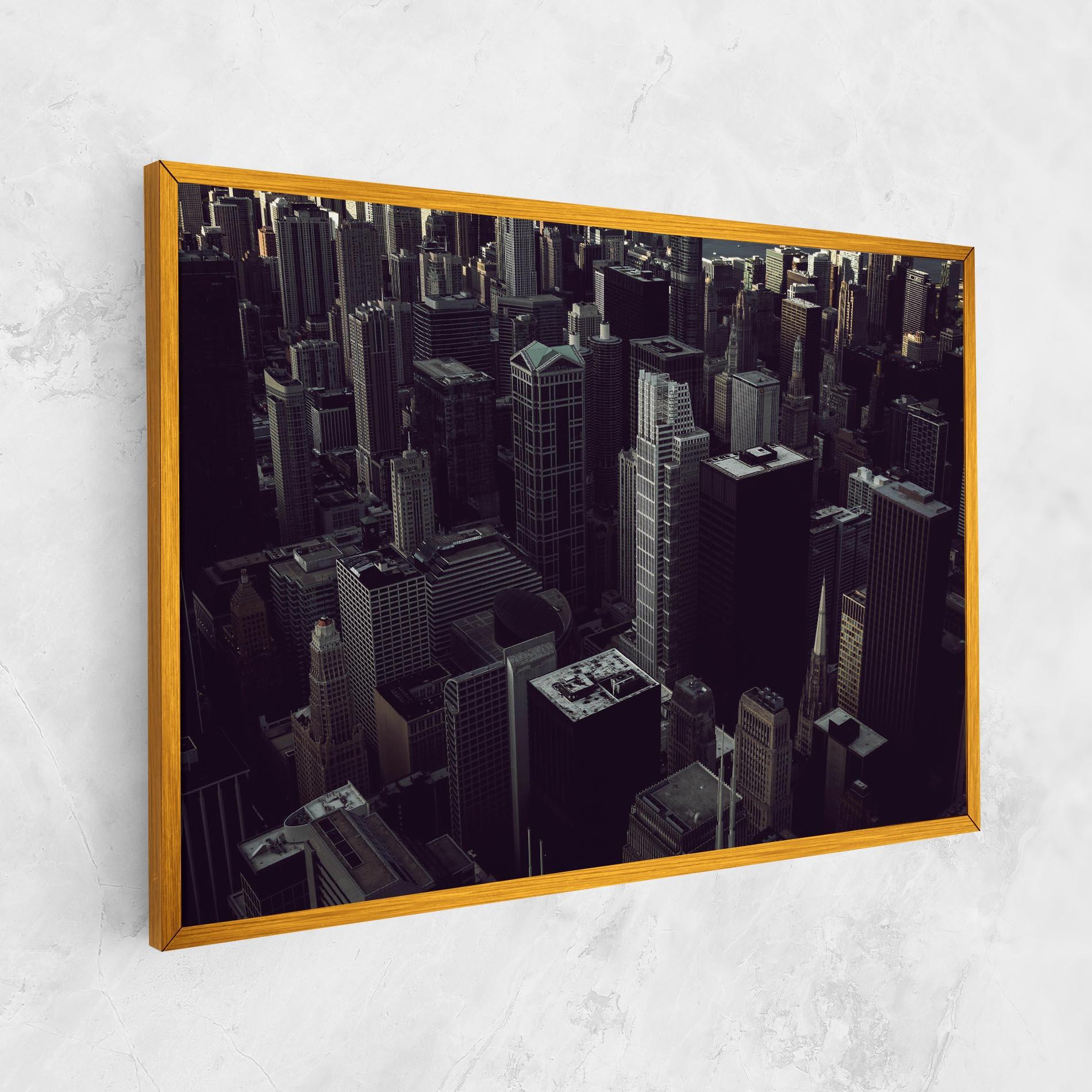 Leinwandbild Black Cream Building mockup 1