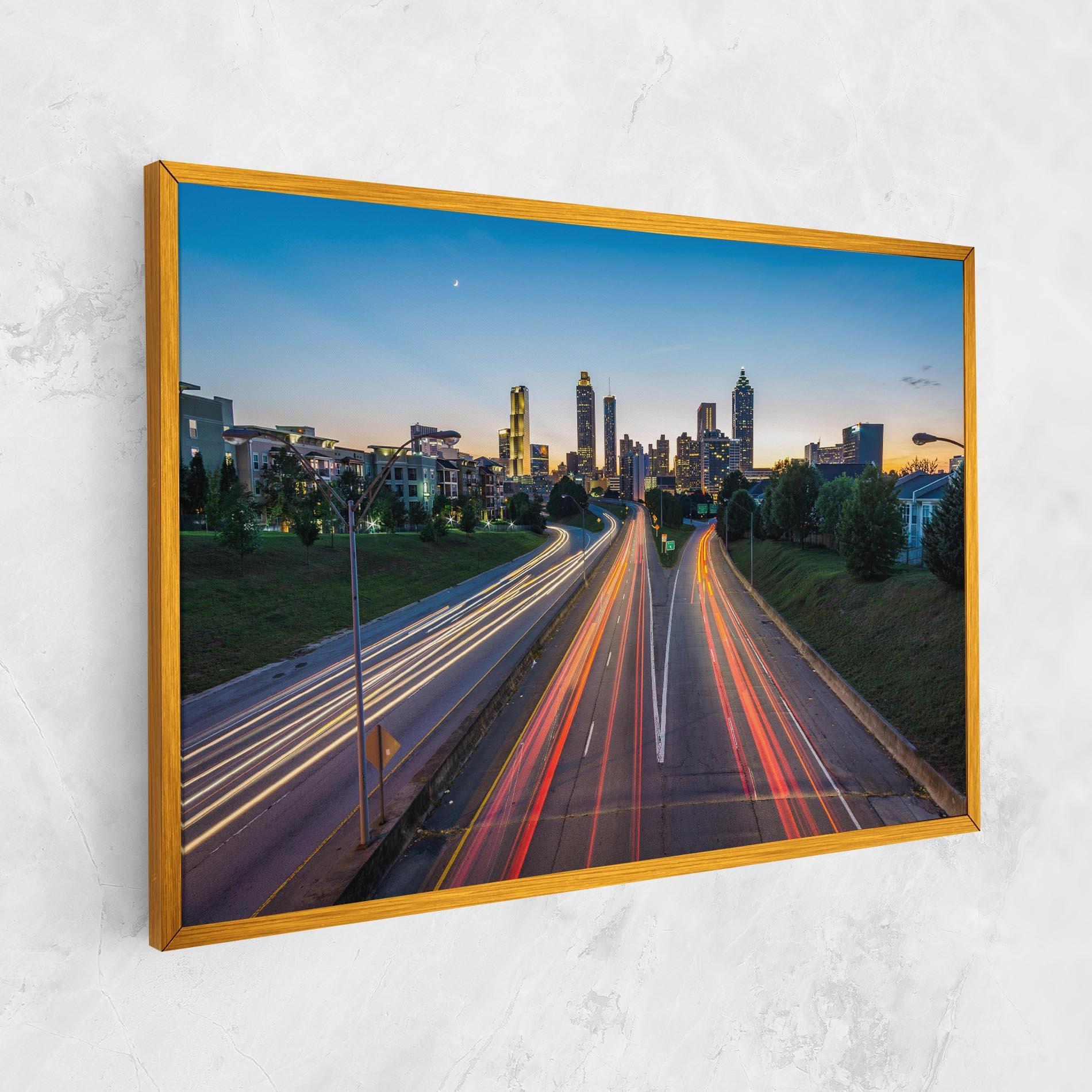 Leinwandbild Car Lights City mockup 1