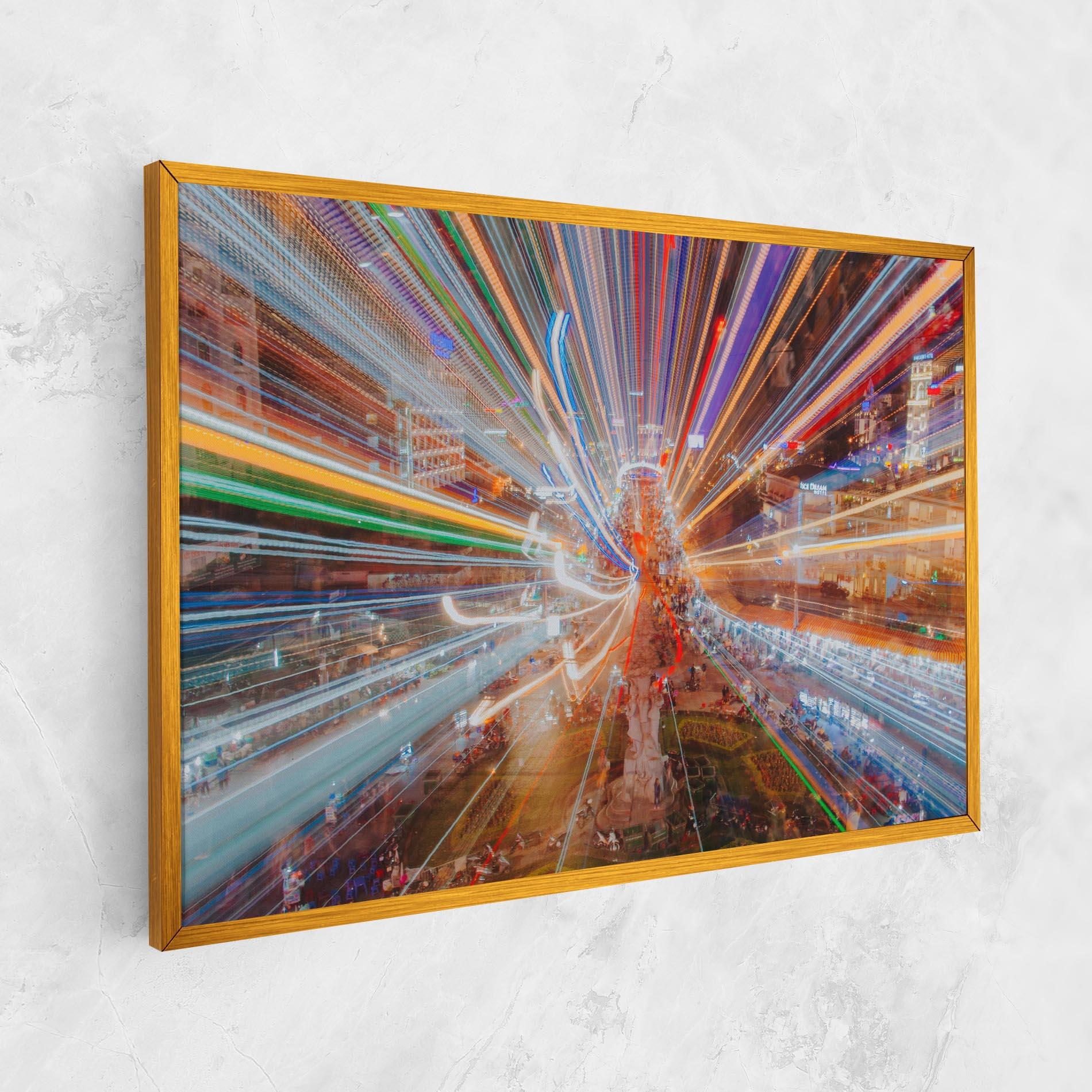 Leinwandbild Colorful Light City mockup 1