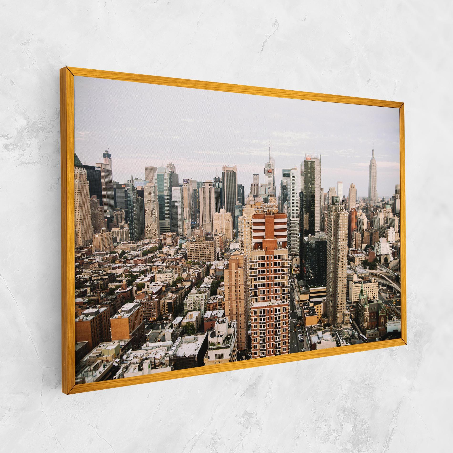 Leinwandbild Cream Orange Building mockup 1