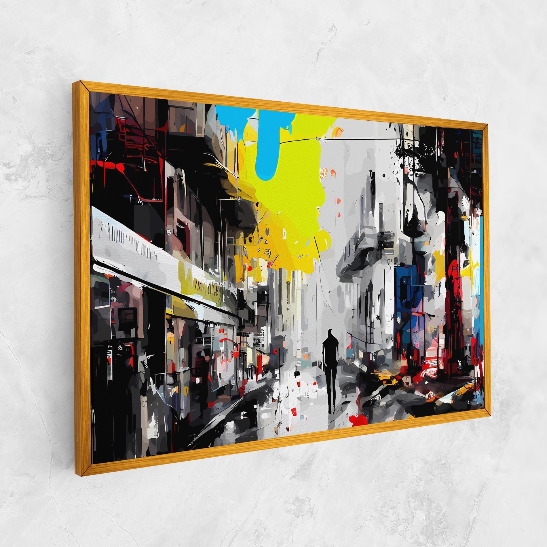 Leinwandbild Grunge City Art mockup 1