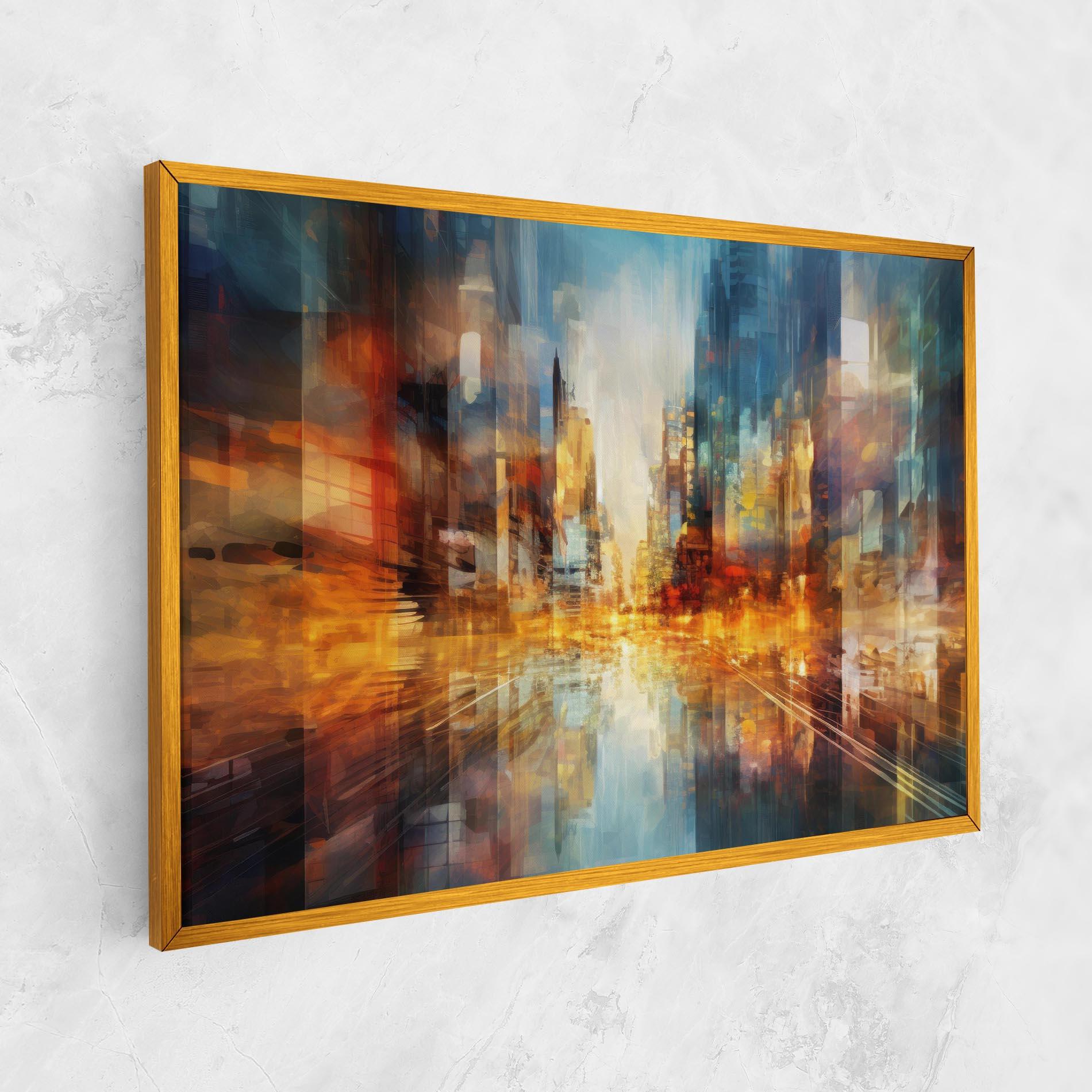 Leinwandbild Orange Lights City mockup 1