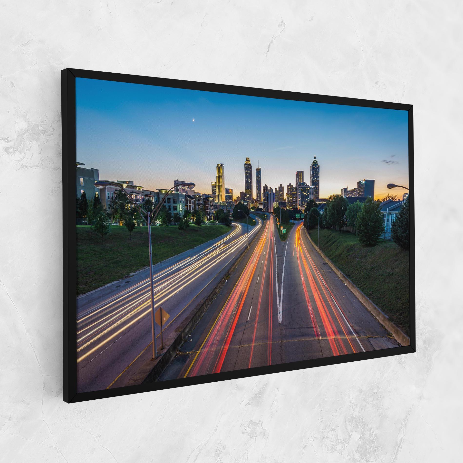 Leinwandbild Car Lights City mockup 1