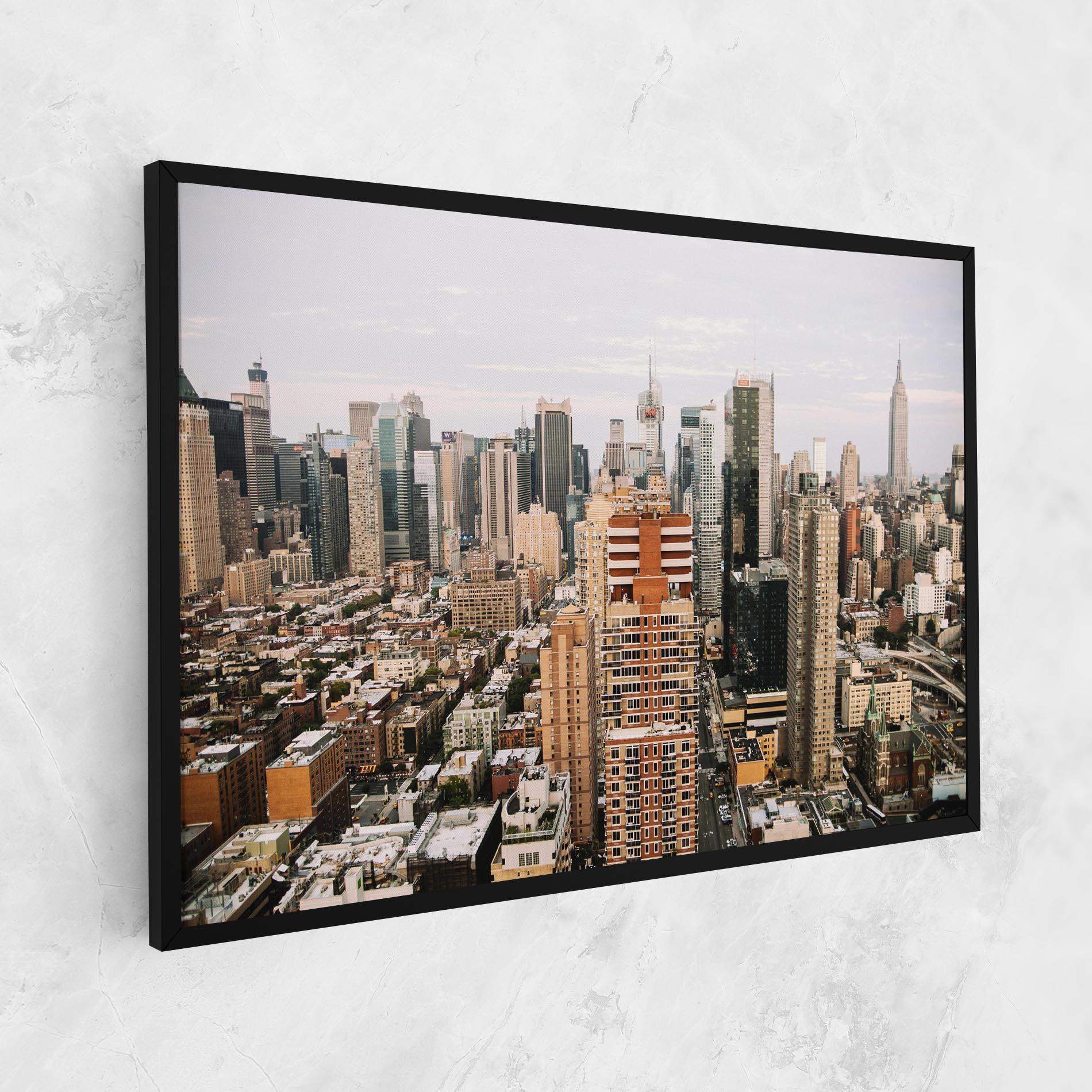 Leinwandbild Cream Orange Building mockup 1