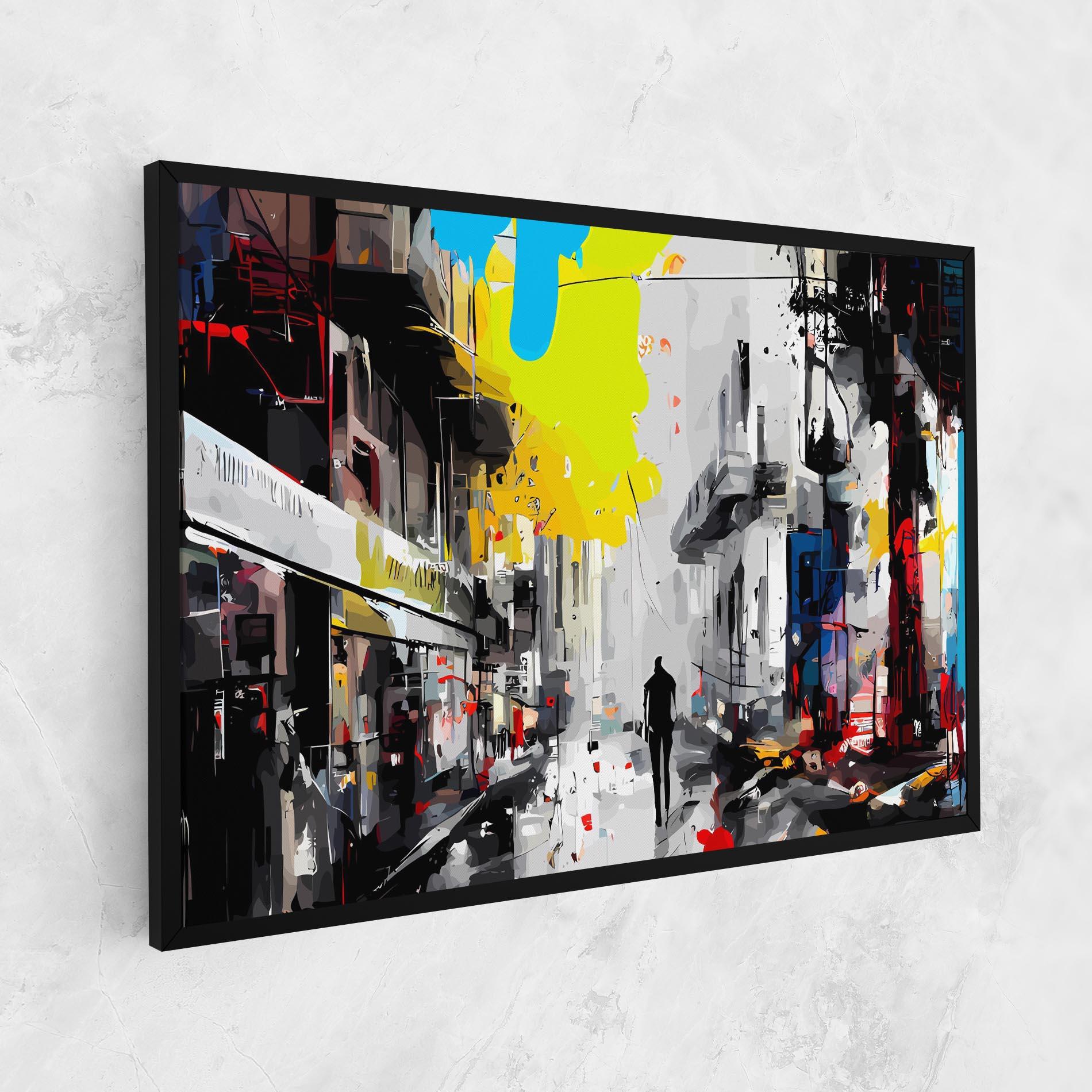 Leinwandbild Grunge City Art mockup 1