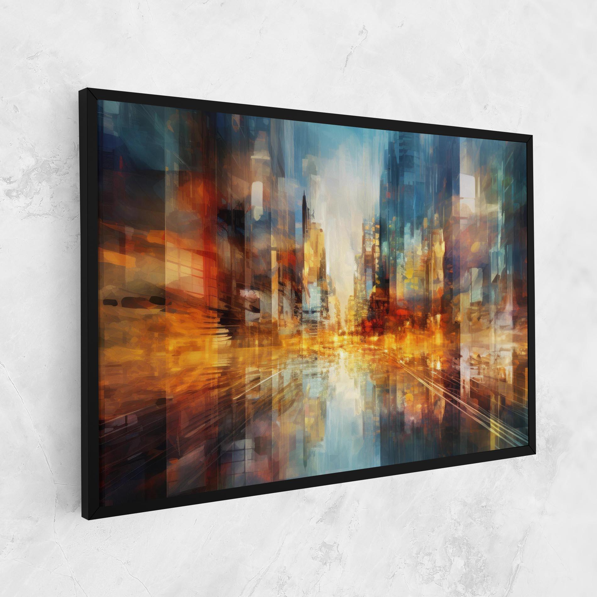 Leinwandbild Orange Lights City mockup 1