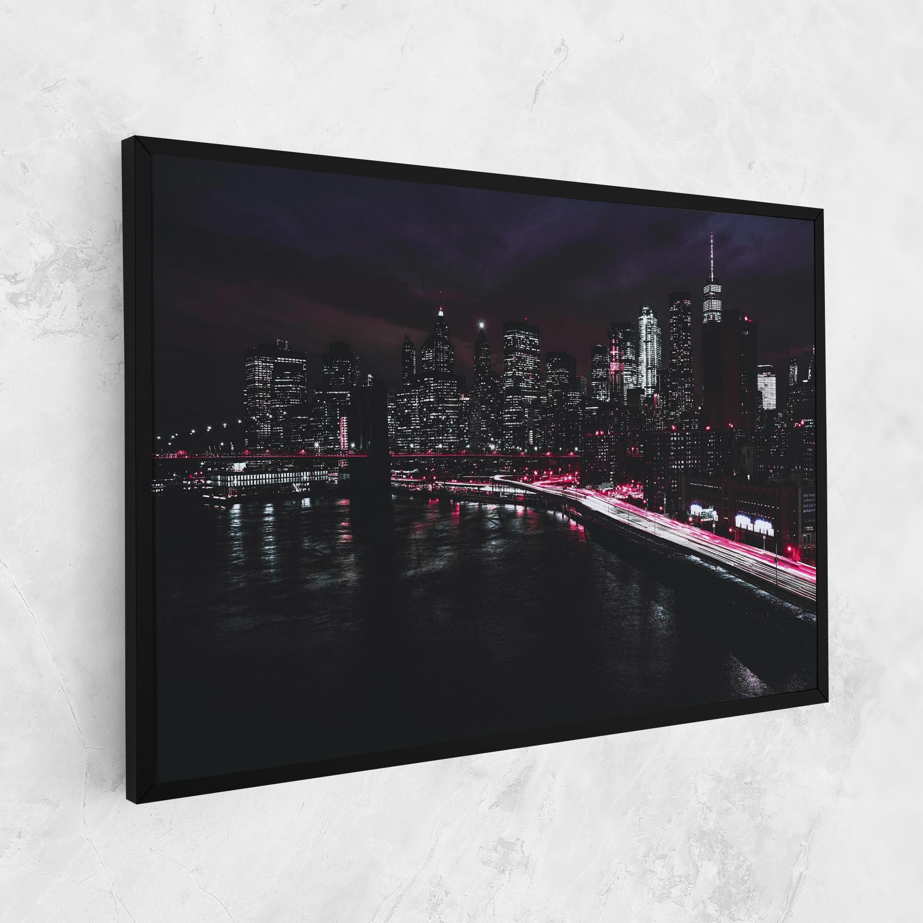 Leinwandbild Pink Light City mockup 1