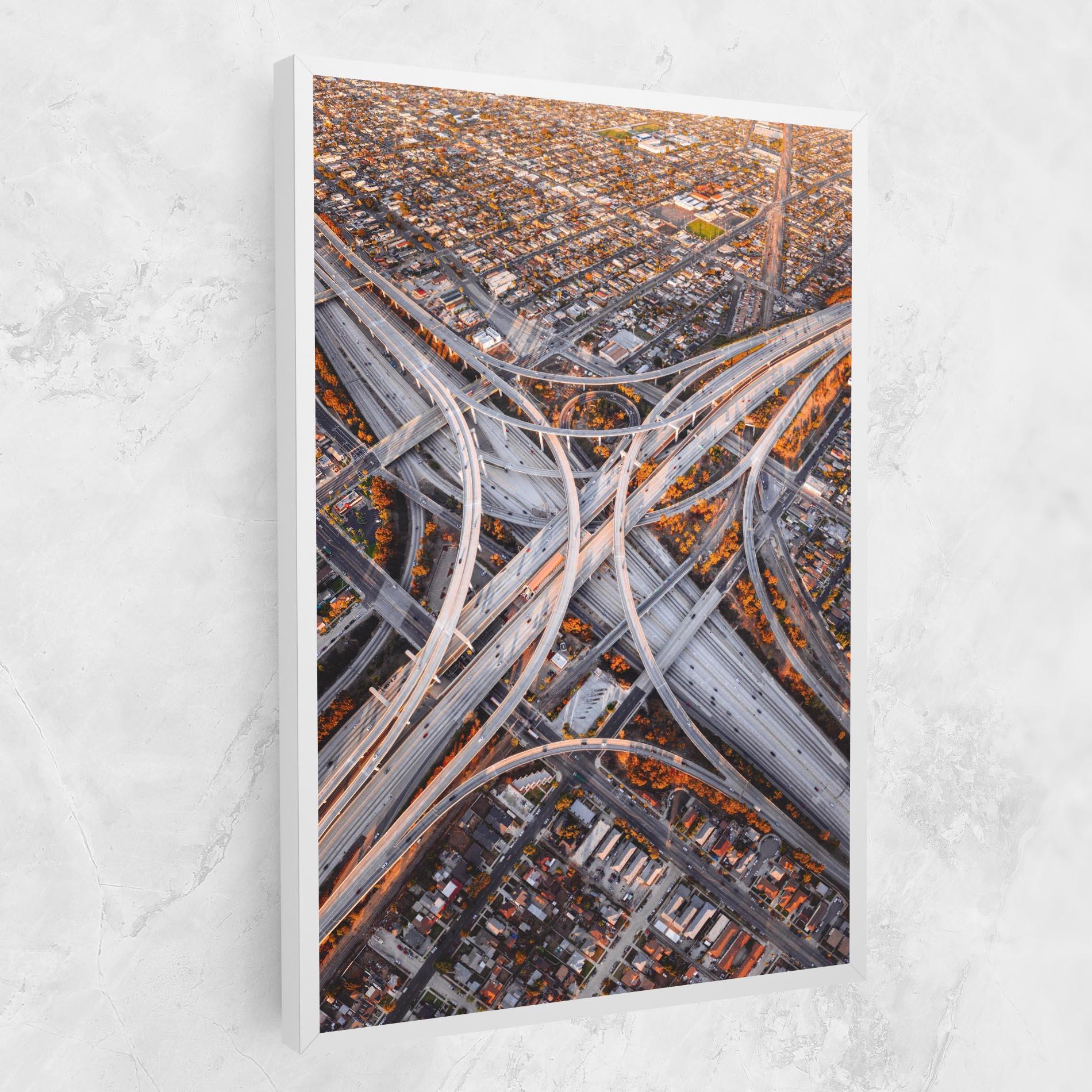 Leinwandbild Big Road City mockup 1