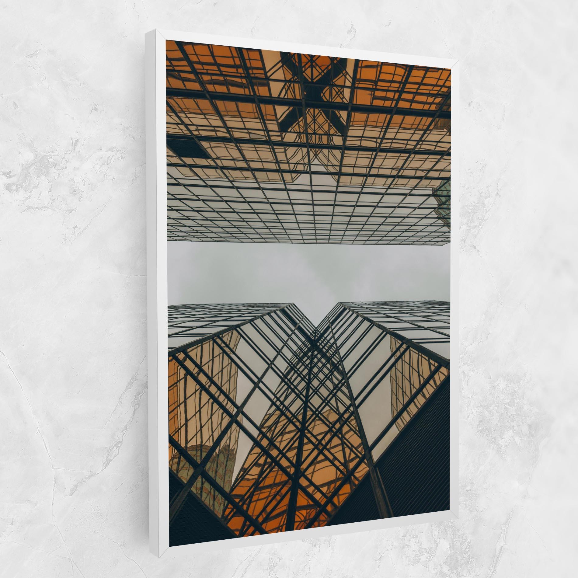 Leinwandbild Orange Glass Building mockup 1