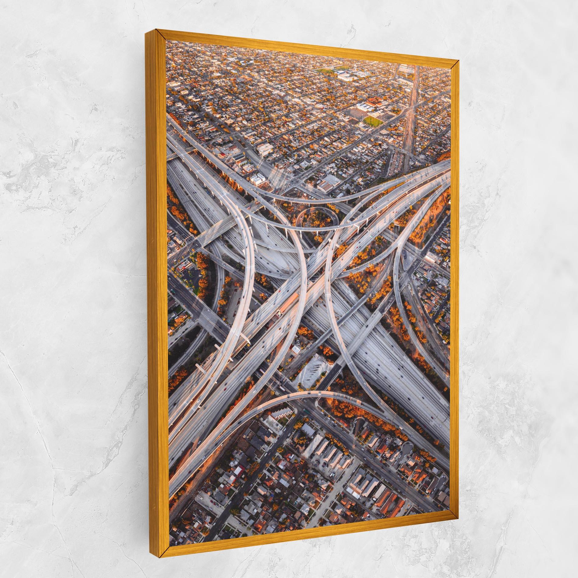 Leinwandbild Big Road City mockup 1