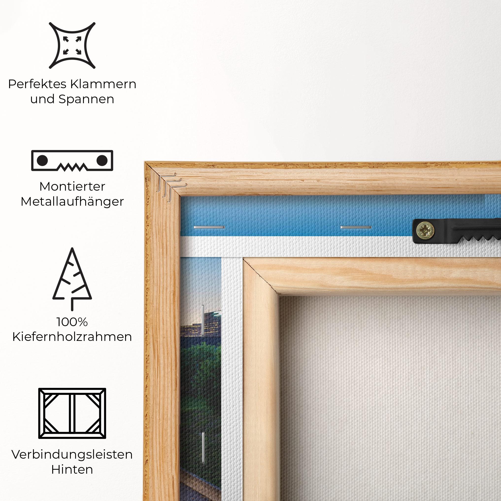 Leinwandbild Car Lights City mockup 5