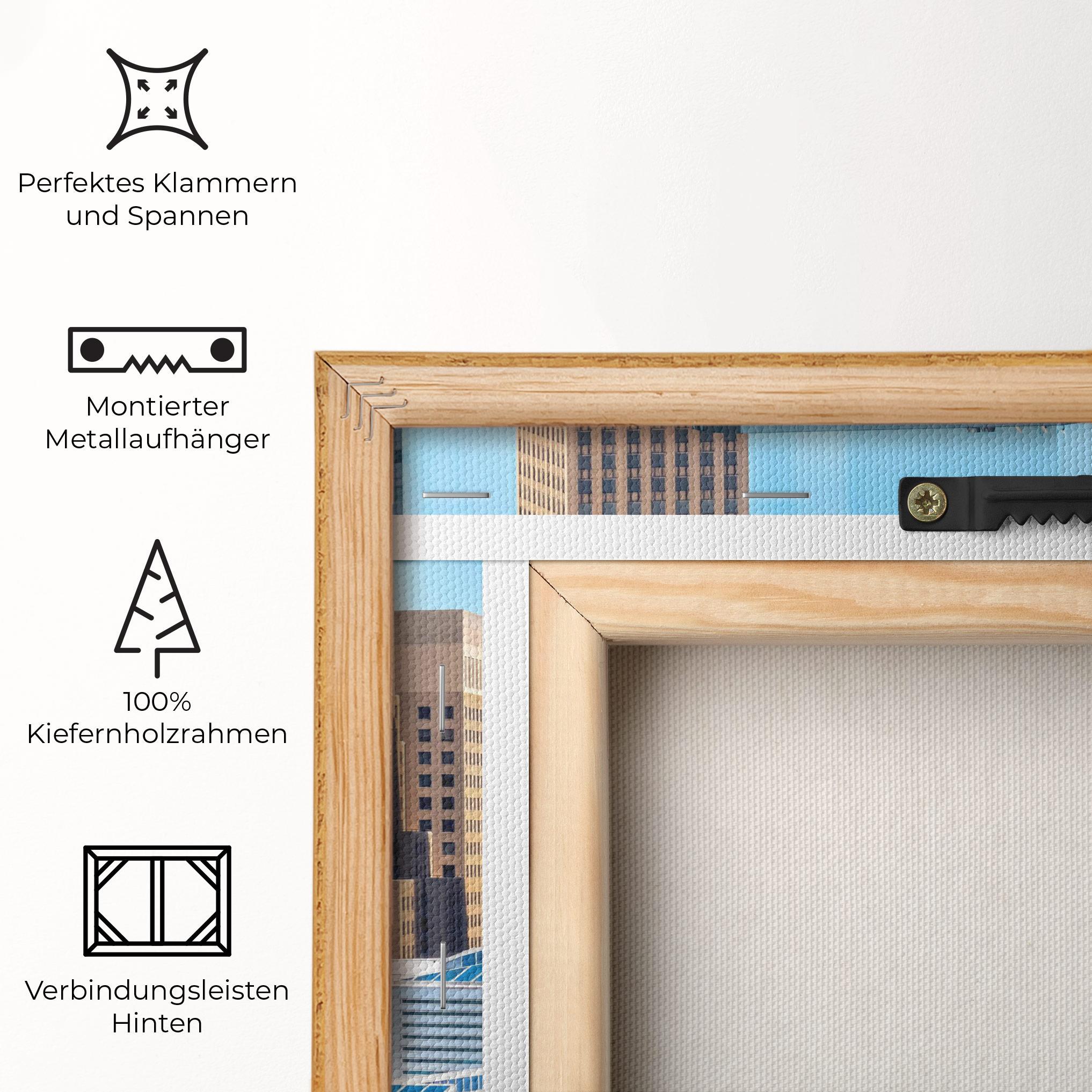 Leinwandbild Colorful Urban Building mockup 5