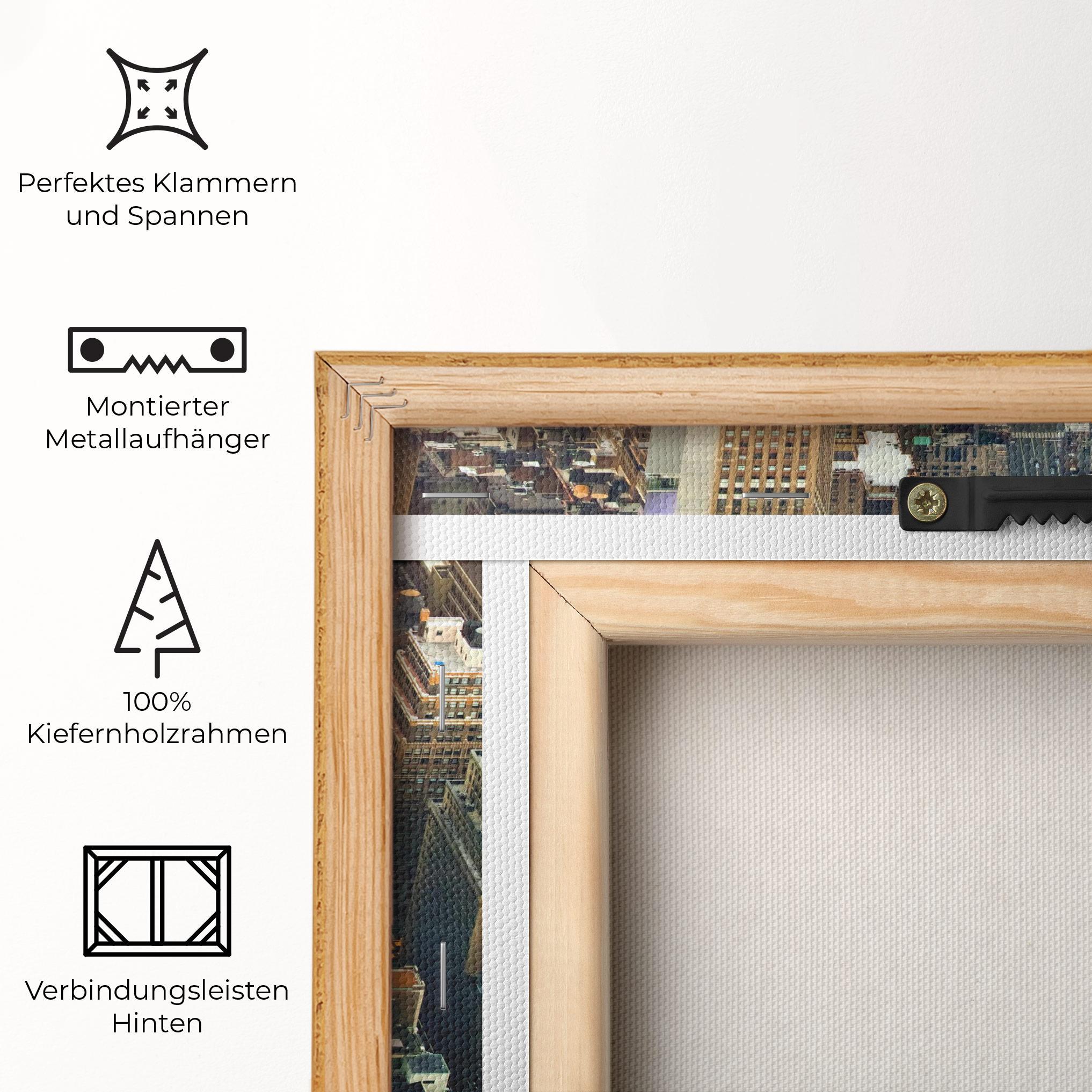Leinwandbild Cream Tall Building mockup 5