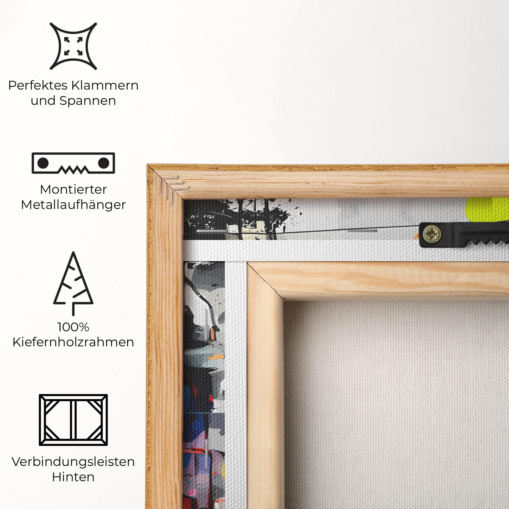 Leinwandbild Grunge City Art mockup 5