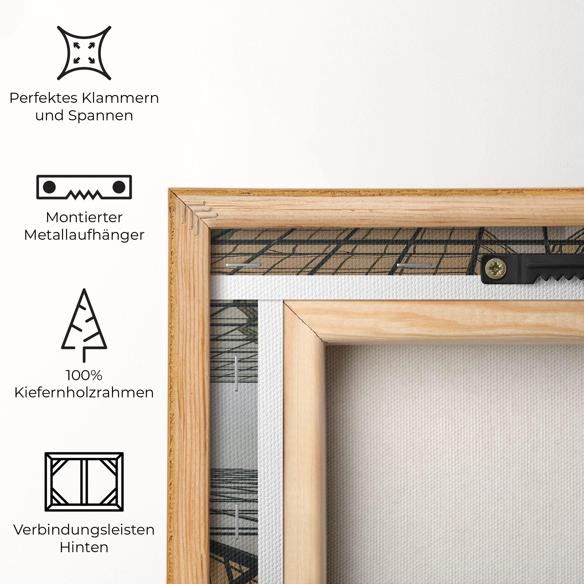 Leinwandbild Orange Glass Building mockup 5