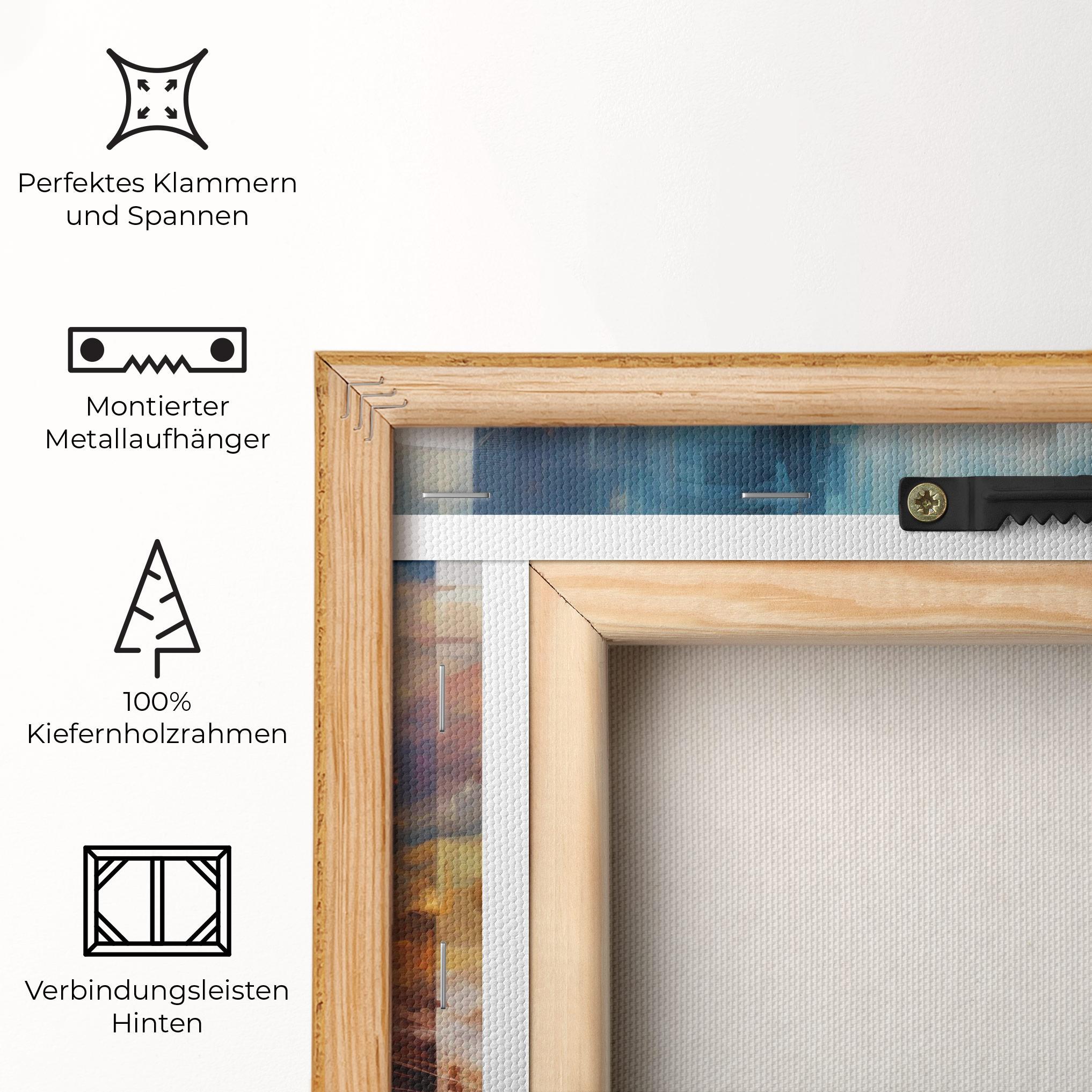 Leinwandbild Orange Lights City mockup 5