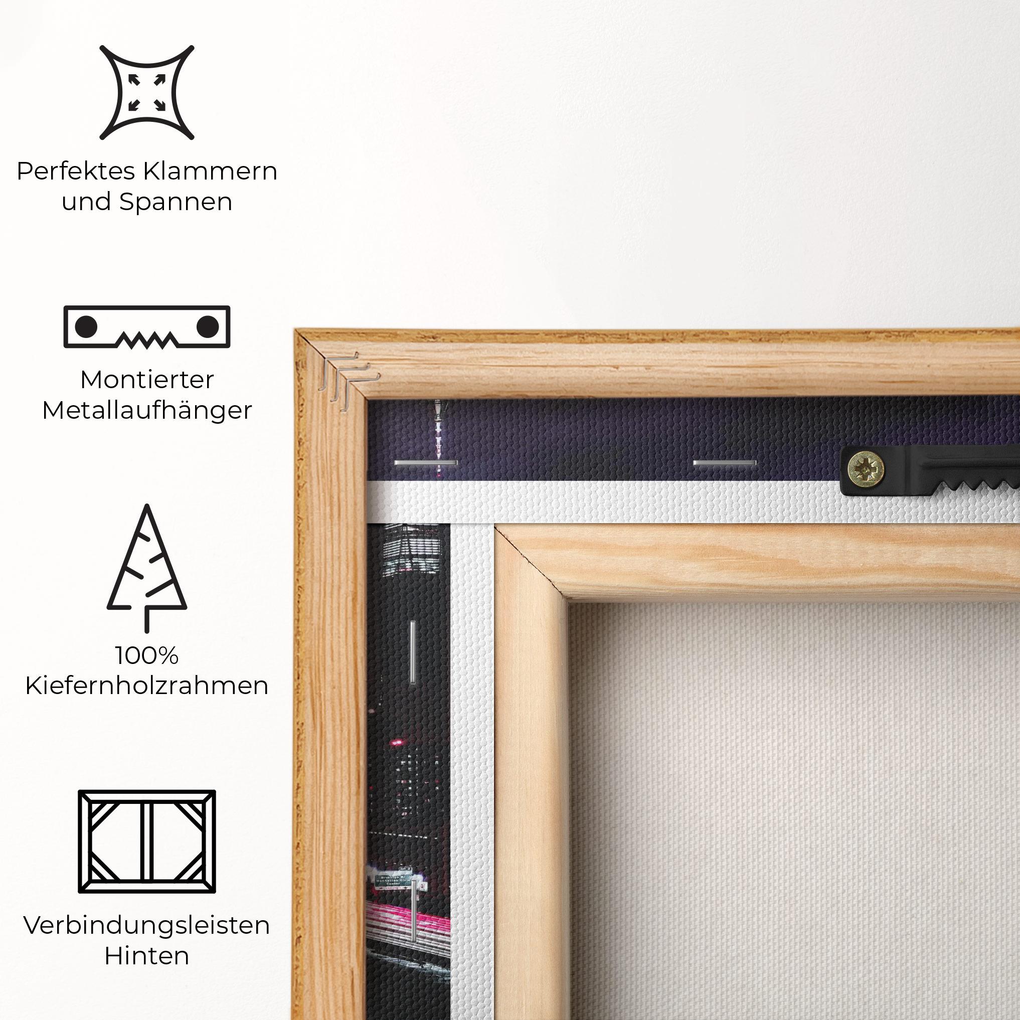 Leinwandbild Pink Light City mockup 5