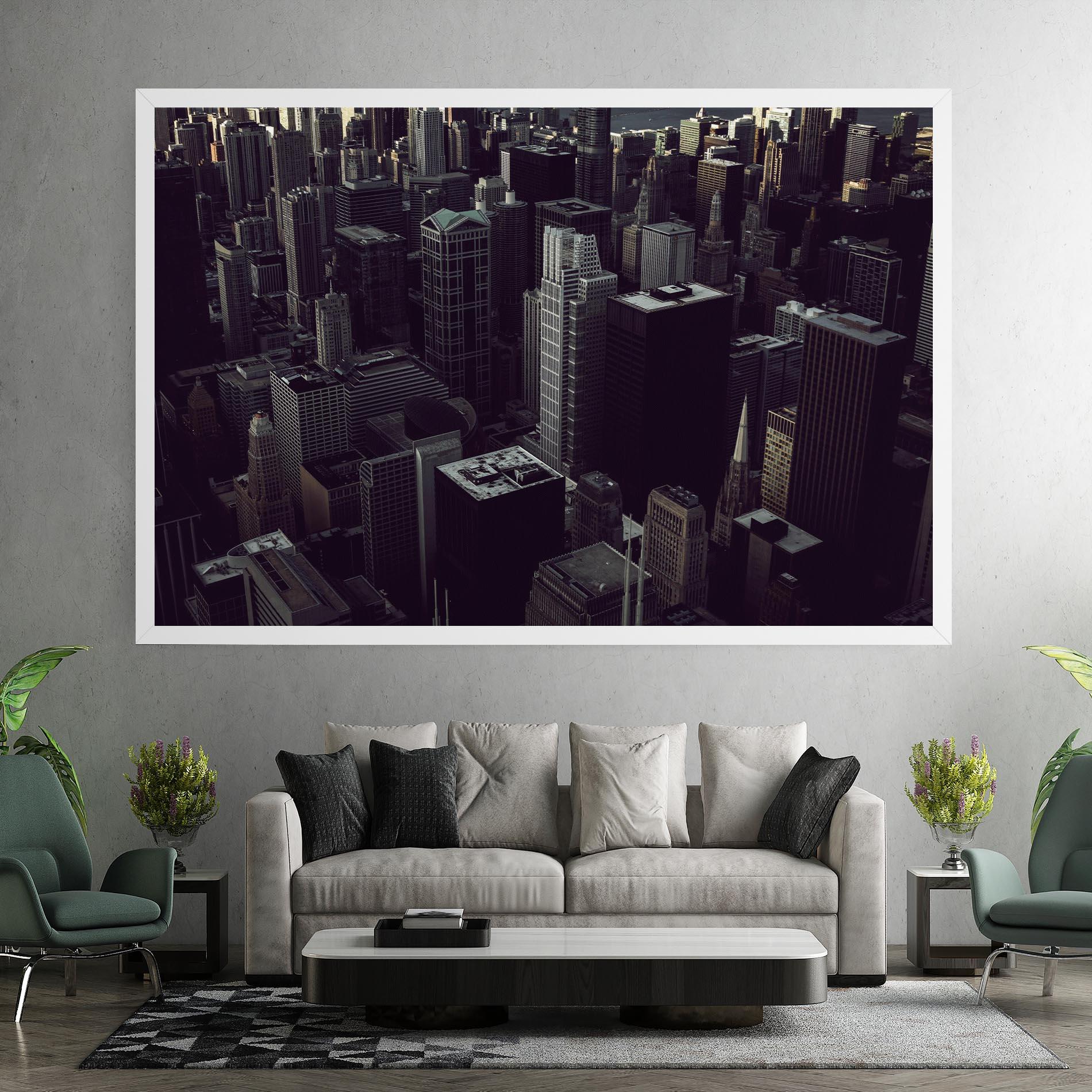 Leinwandbild Black Cream Building mockup 7