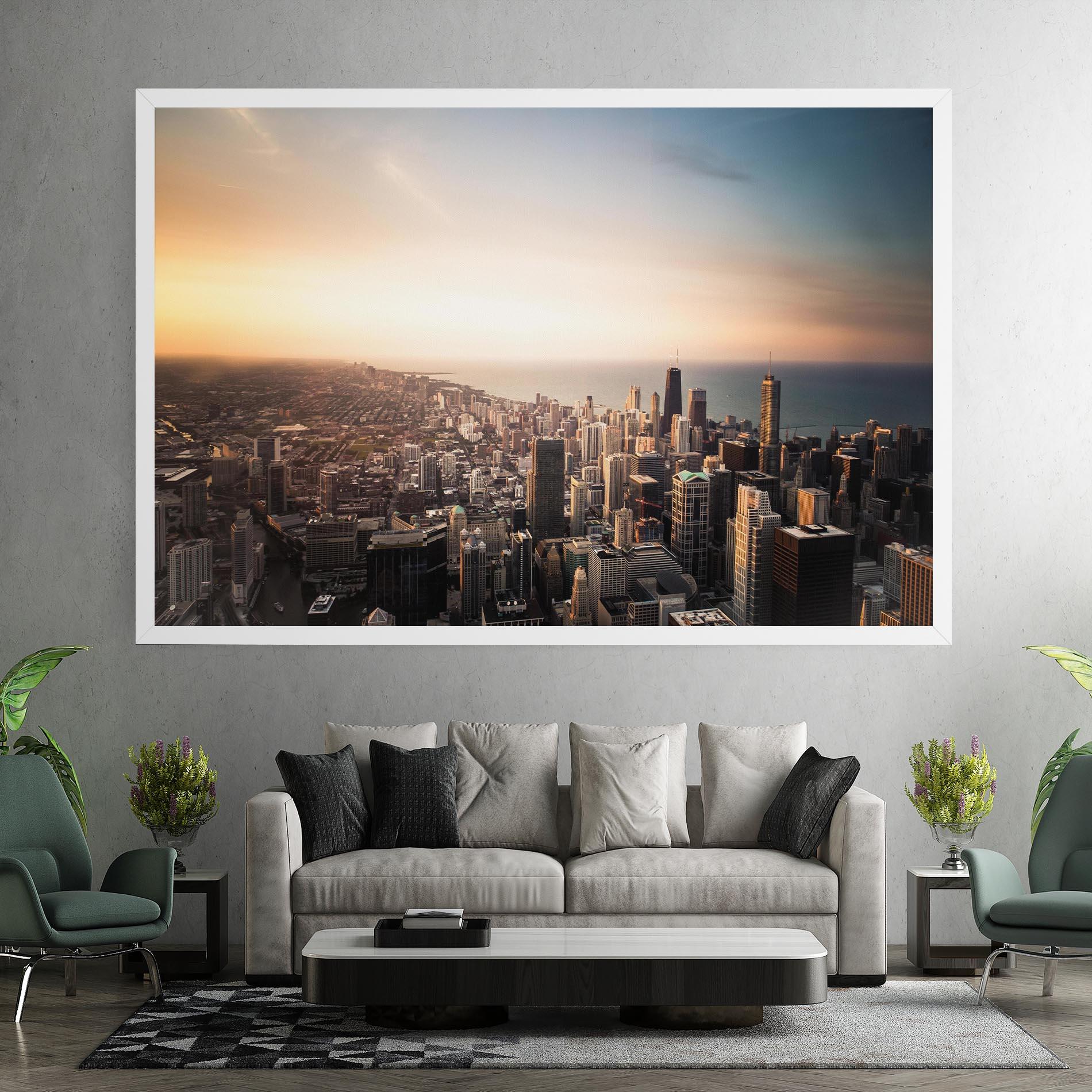 Leinwandbild City Buildings mockup 7