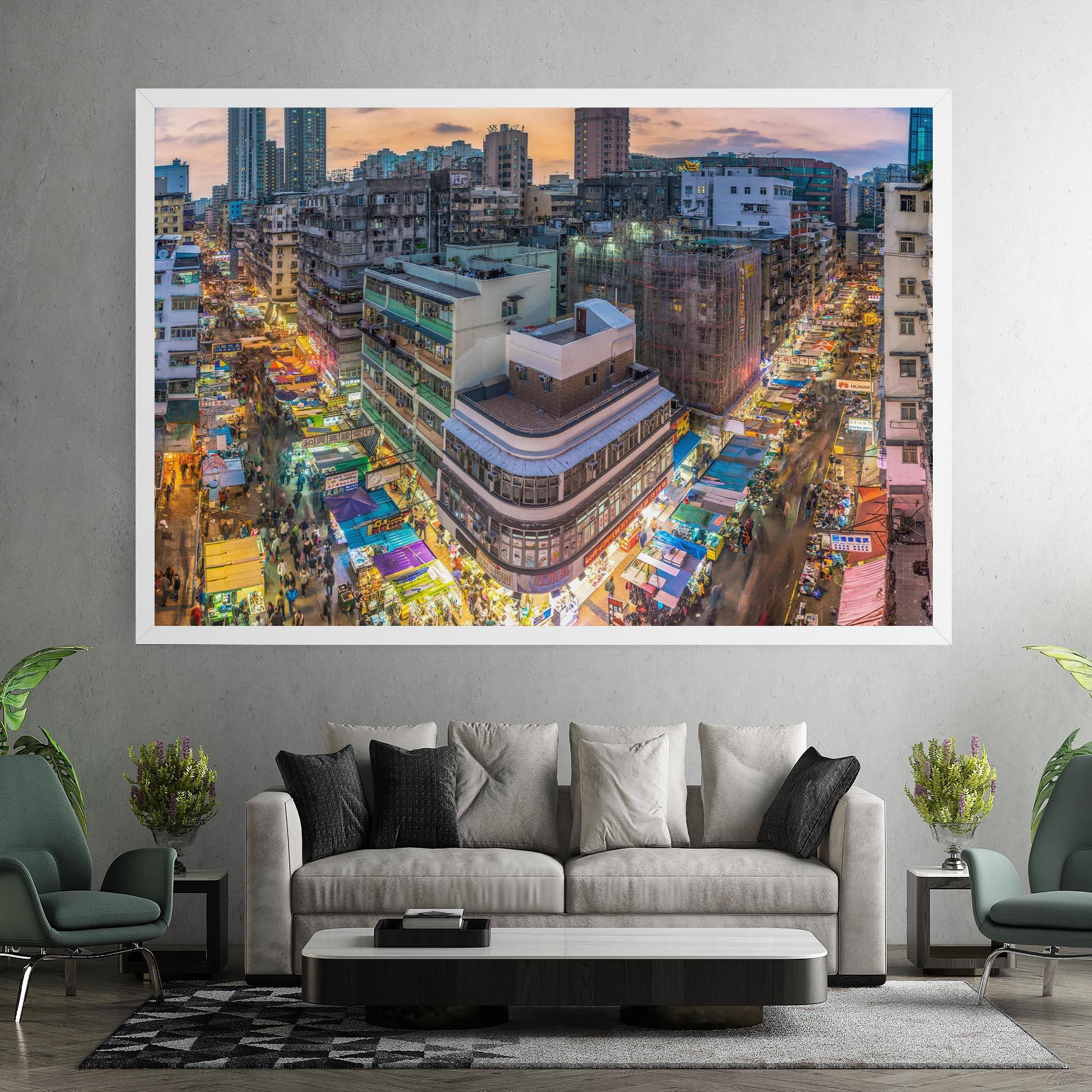 Leinwandbild Colorful Building mockup 7