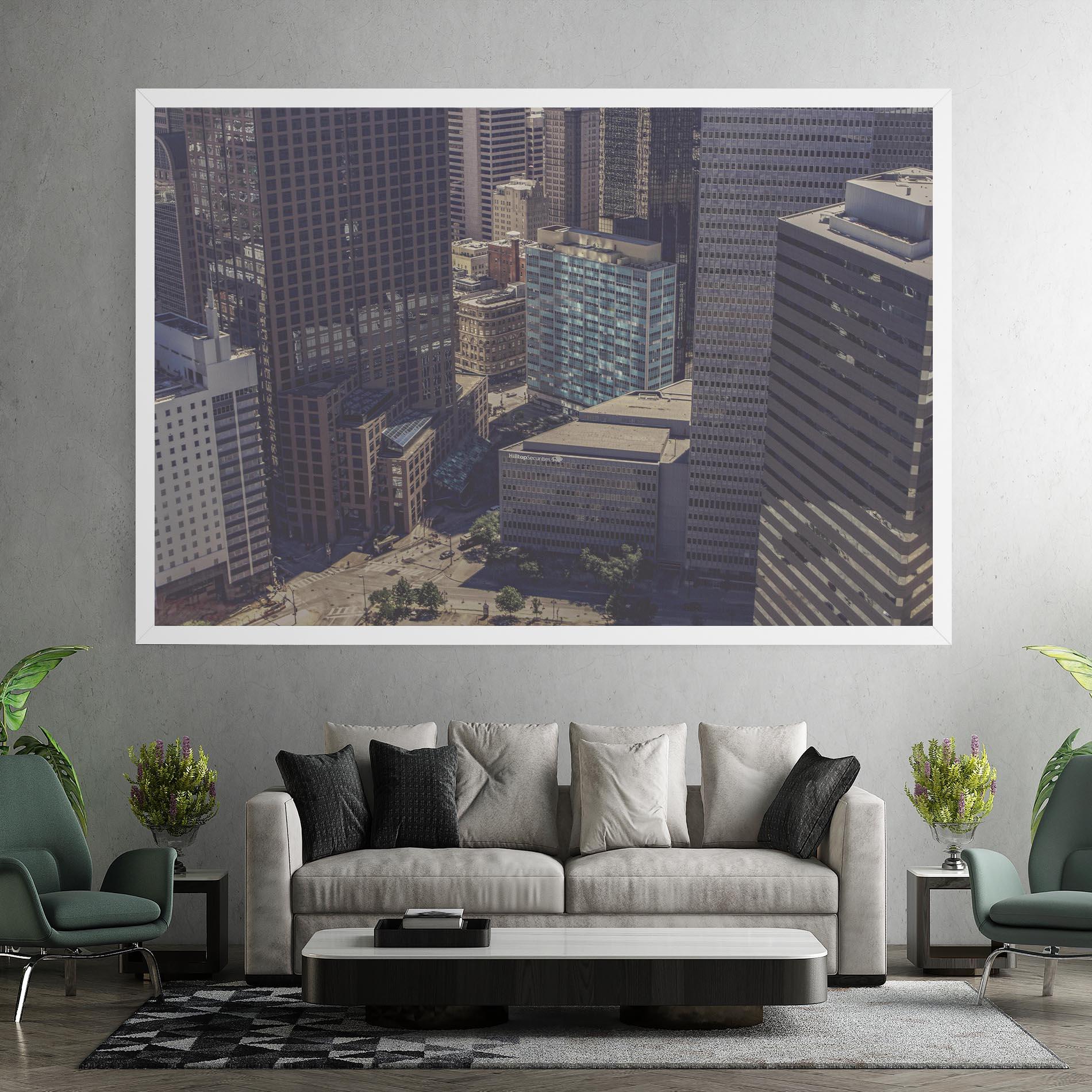 Leinwandbild Cream Light Building mockup 7