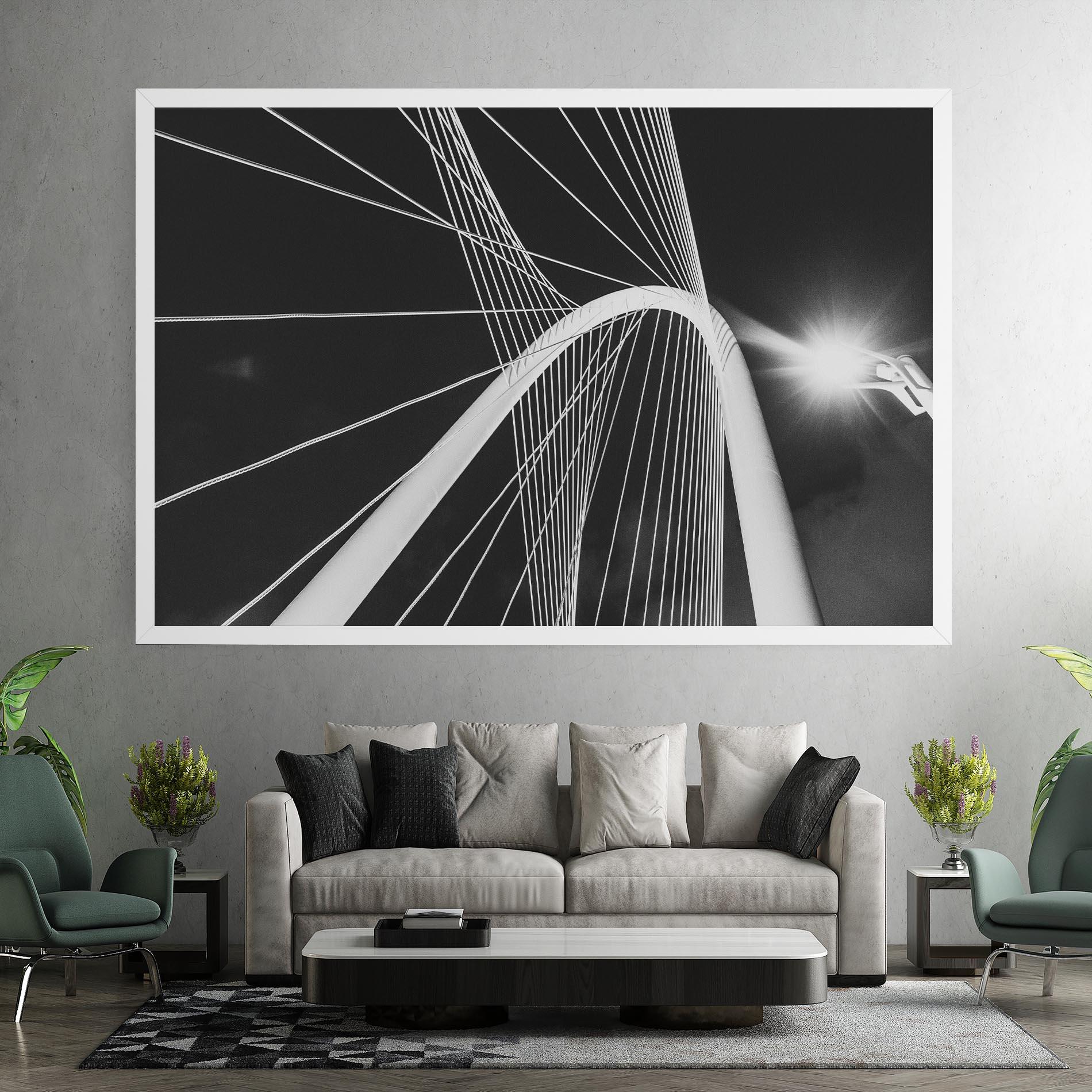 Leinwandbild White Glass Building mockup 7