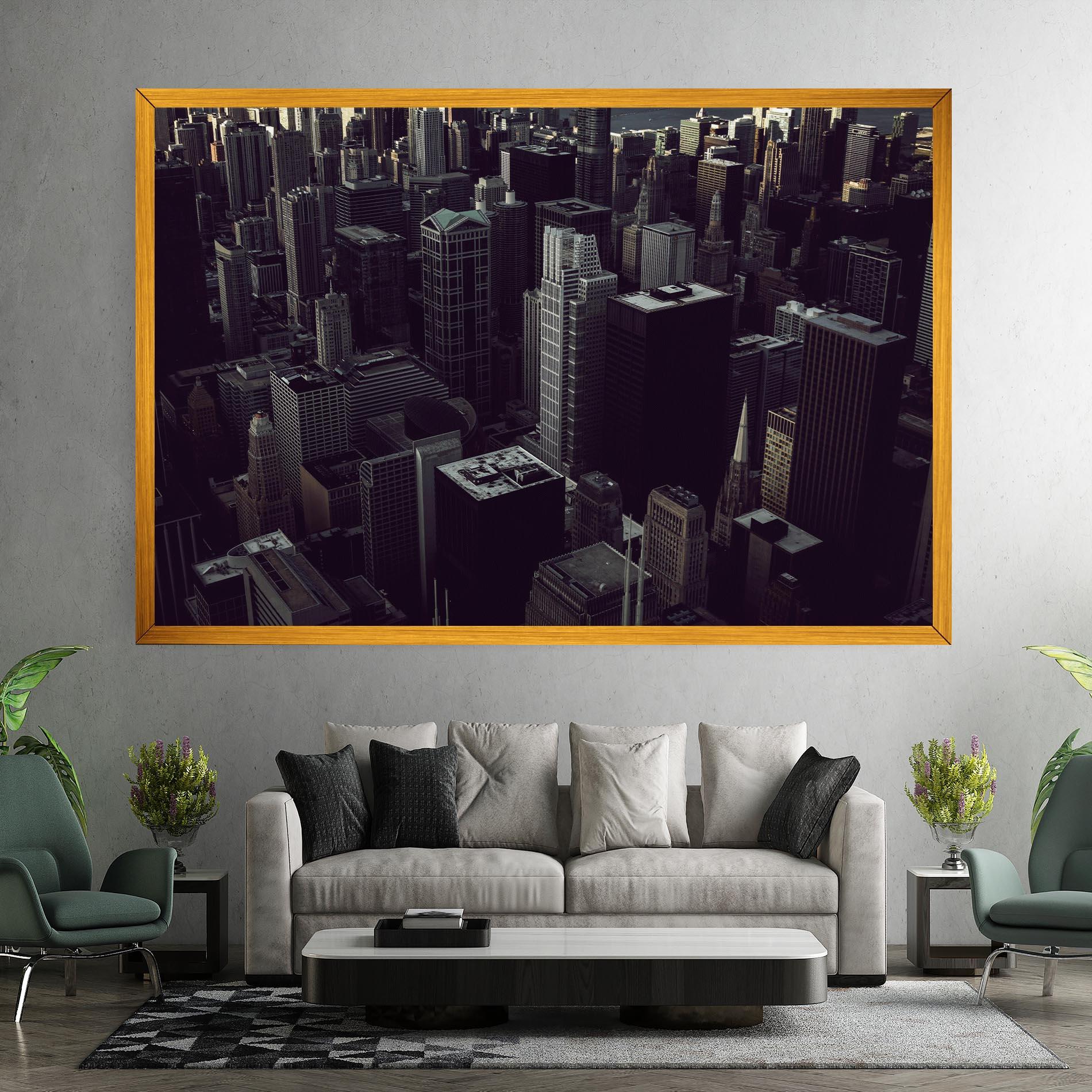 Leinwandbild Black Cream Building mockup 7