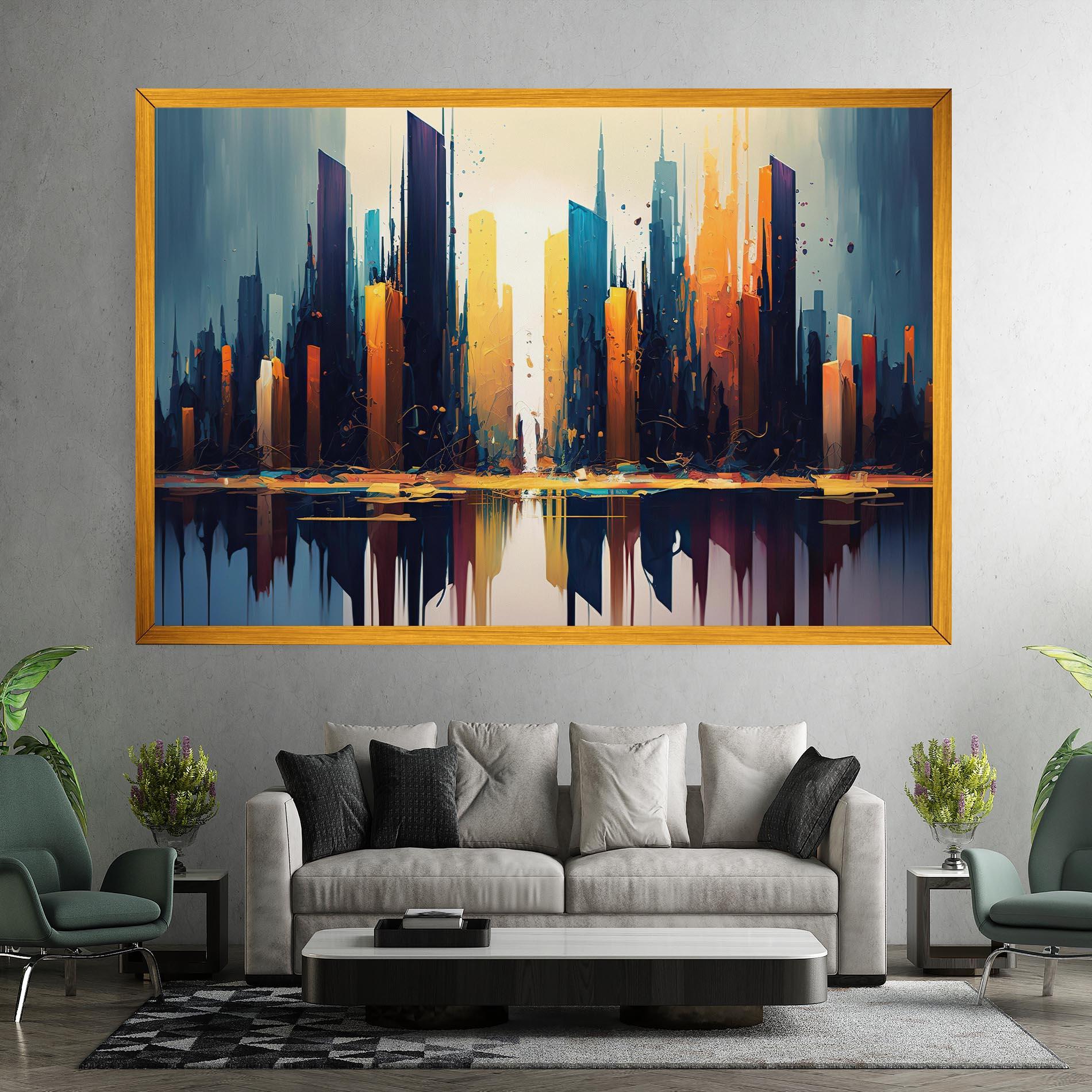 Leinwandbild City Pain Art mockup 7