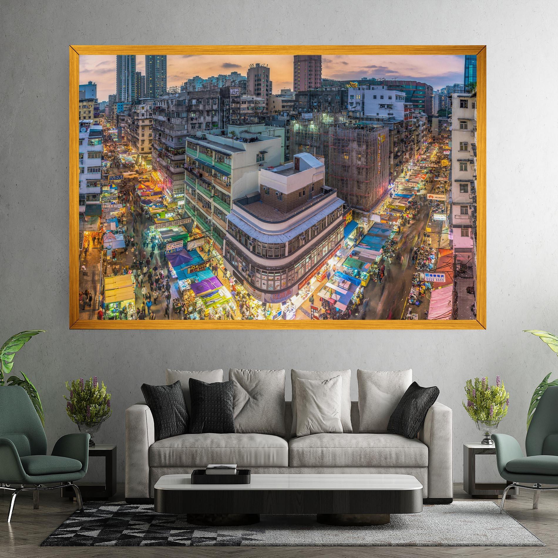 Leinwandbild Colorful Building mockup 7