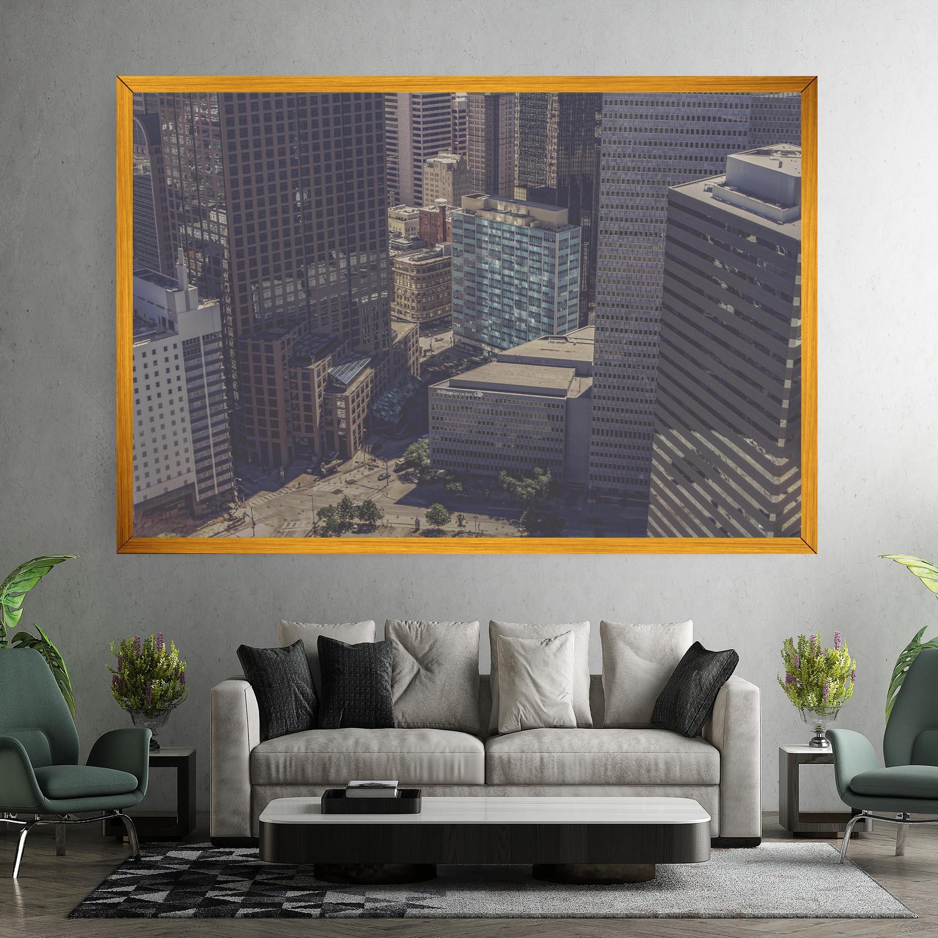 Leinwandbild Cream Light Building mockup 7