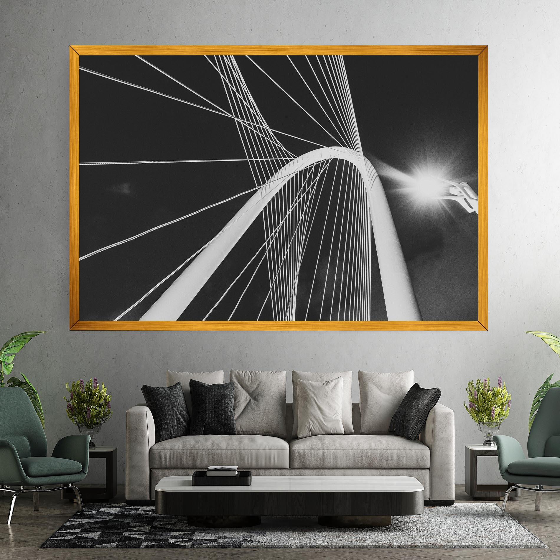 Leinwandbild White Glass Building mockup 7