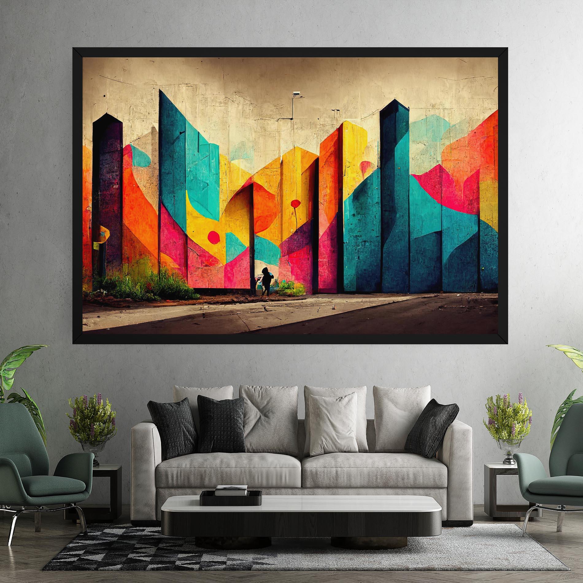 Leinwandbild Abstract City Color mockup 7