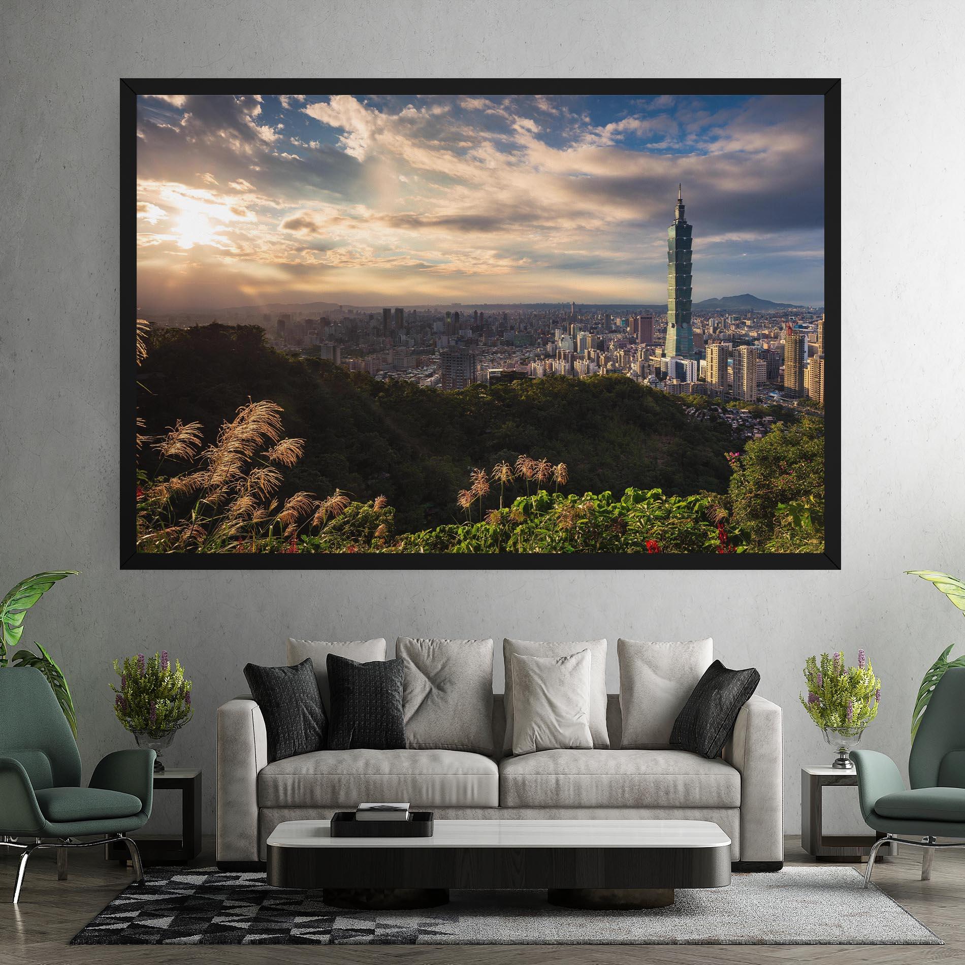 Leinwandbild Big Building Daylight mockup 7