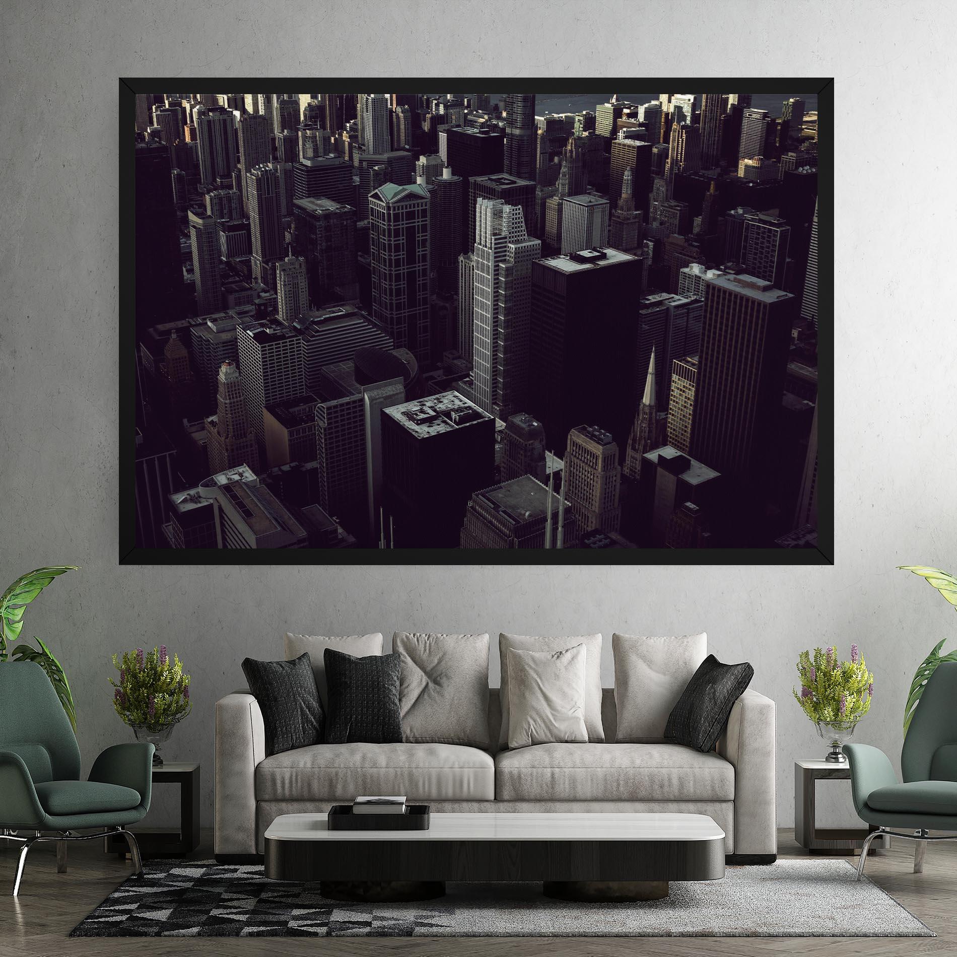 Leinwandbild Black Cream Building mockup 7