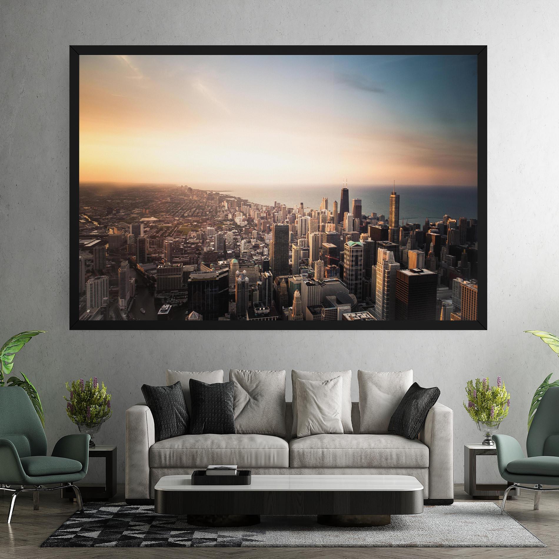 Leinwandbild City Buildings mockup 7