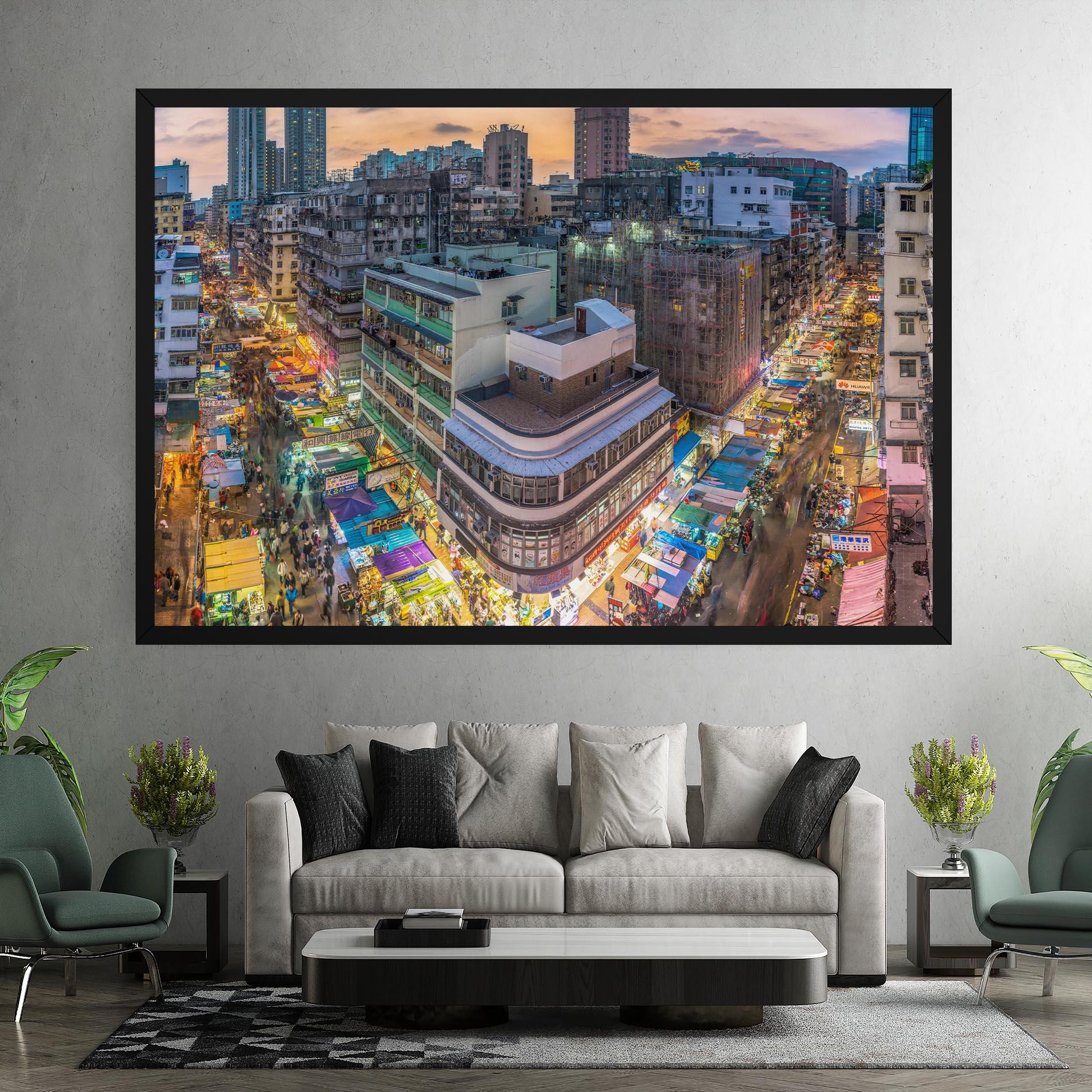 Leinwandbild Colorful Building mockup 7