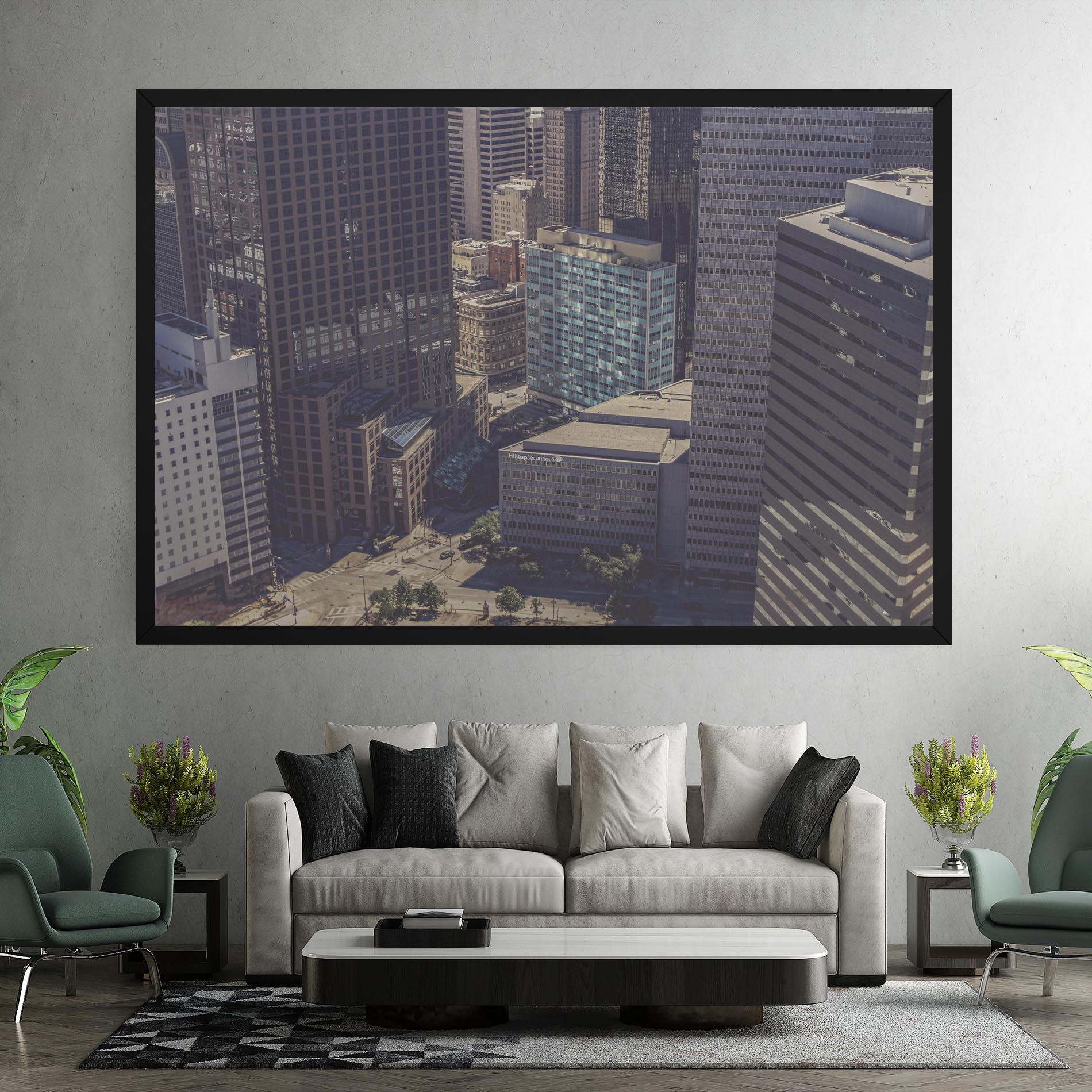 Leinwandbild Cream Light Building mockup 7