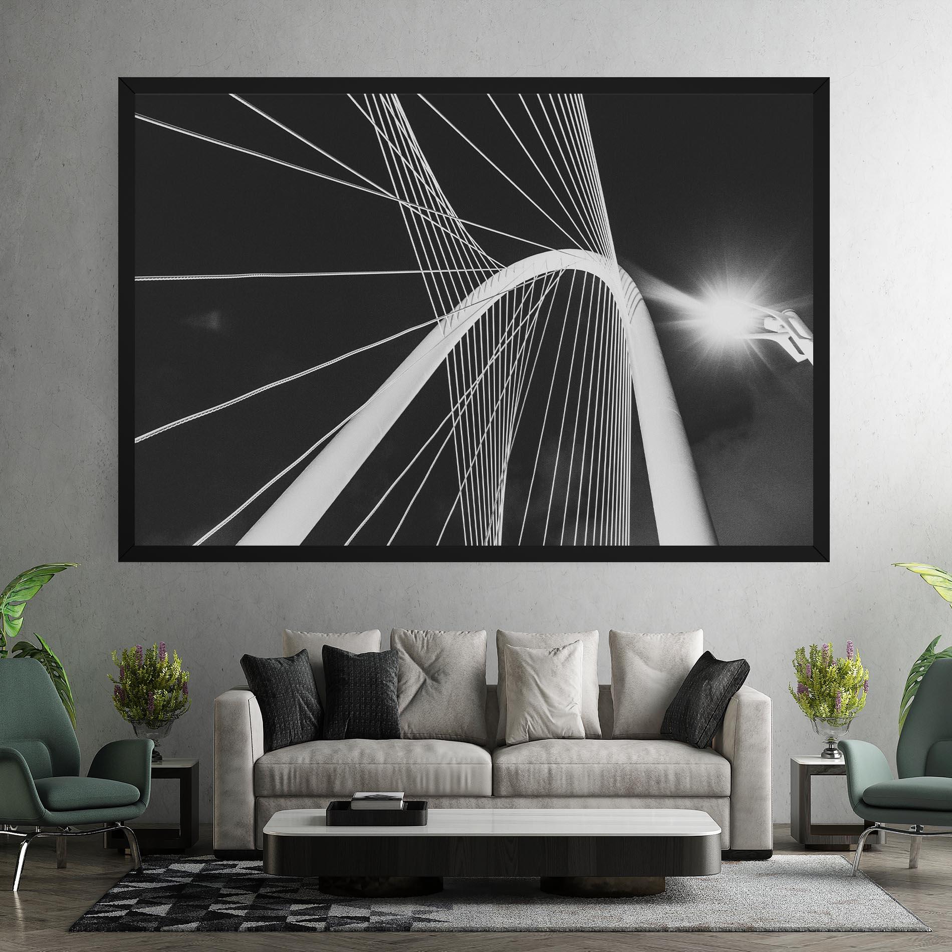 Leinwandbild White Glass Building mockup 7